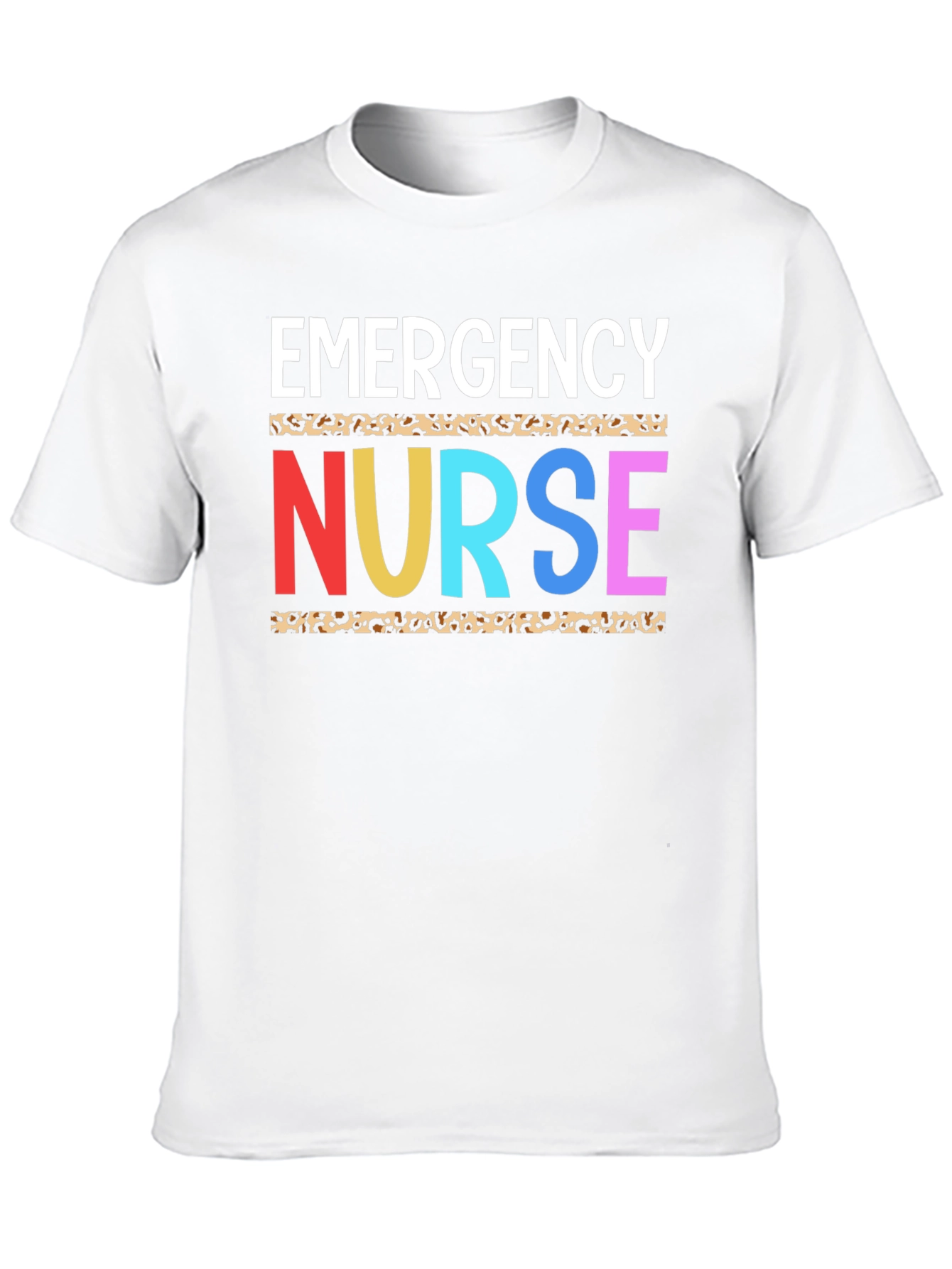 Emergency Nurse Leopard Print Graphic T-Shirt