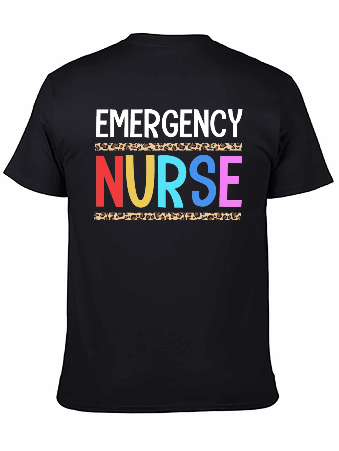 Emergency Nurse Leopard Print Graphic T-Shirt
