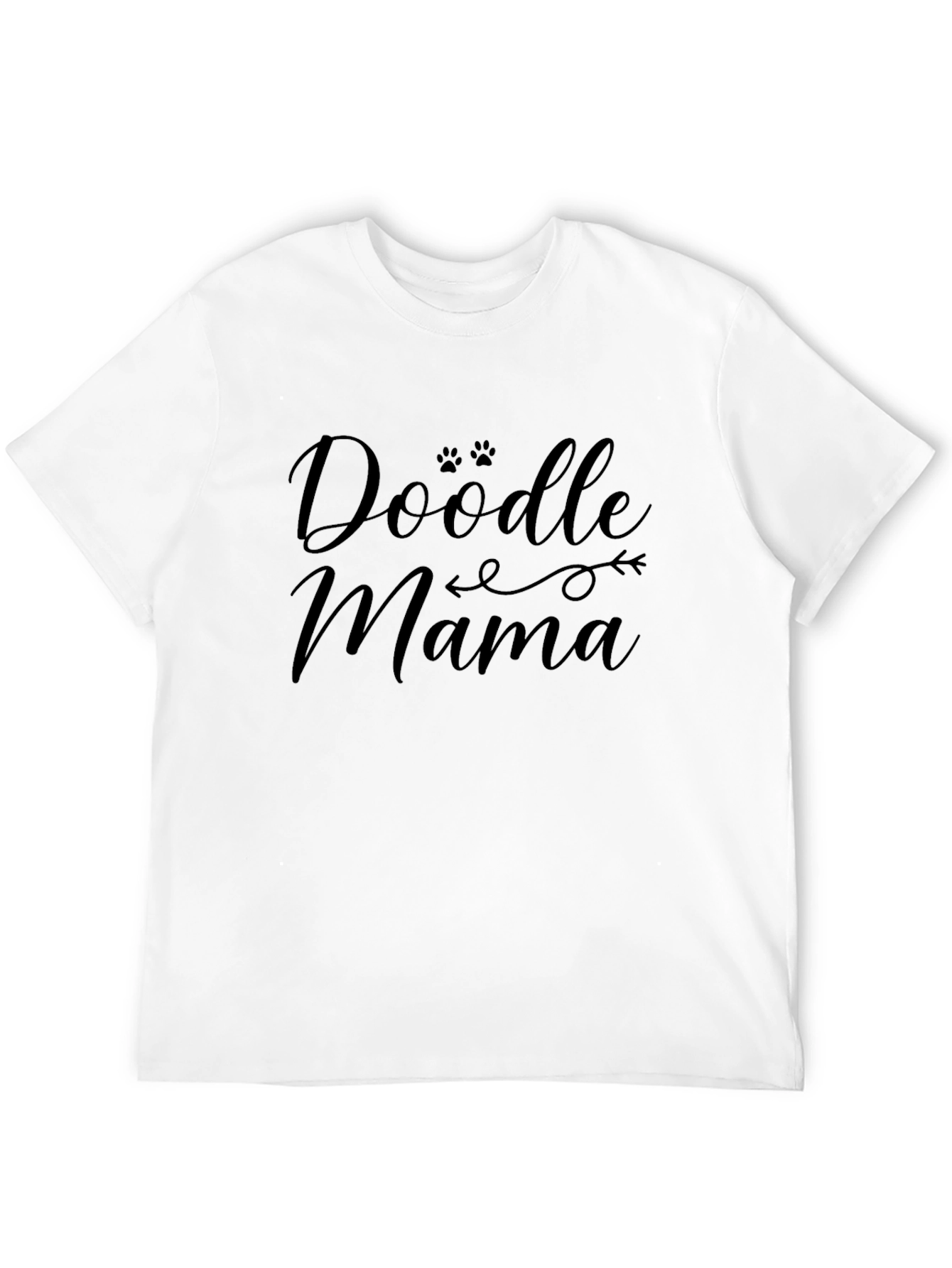 Doodle Mama Black Cotton Graphic T-Shirt