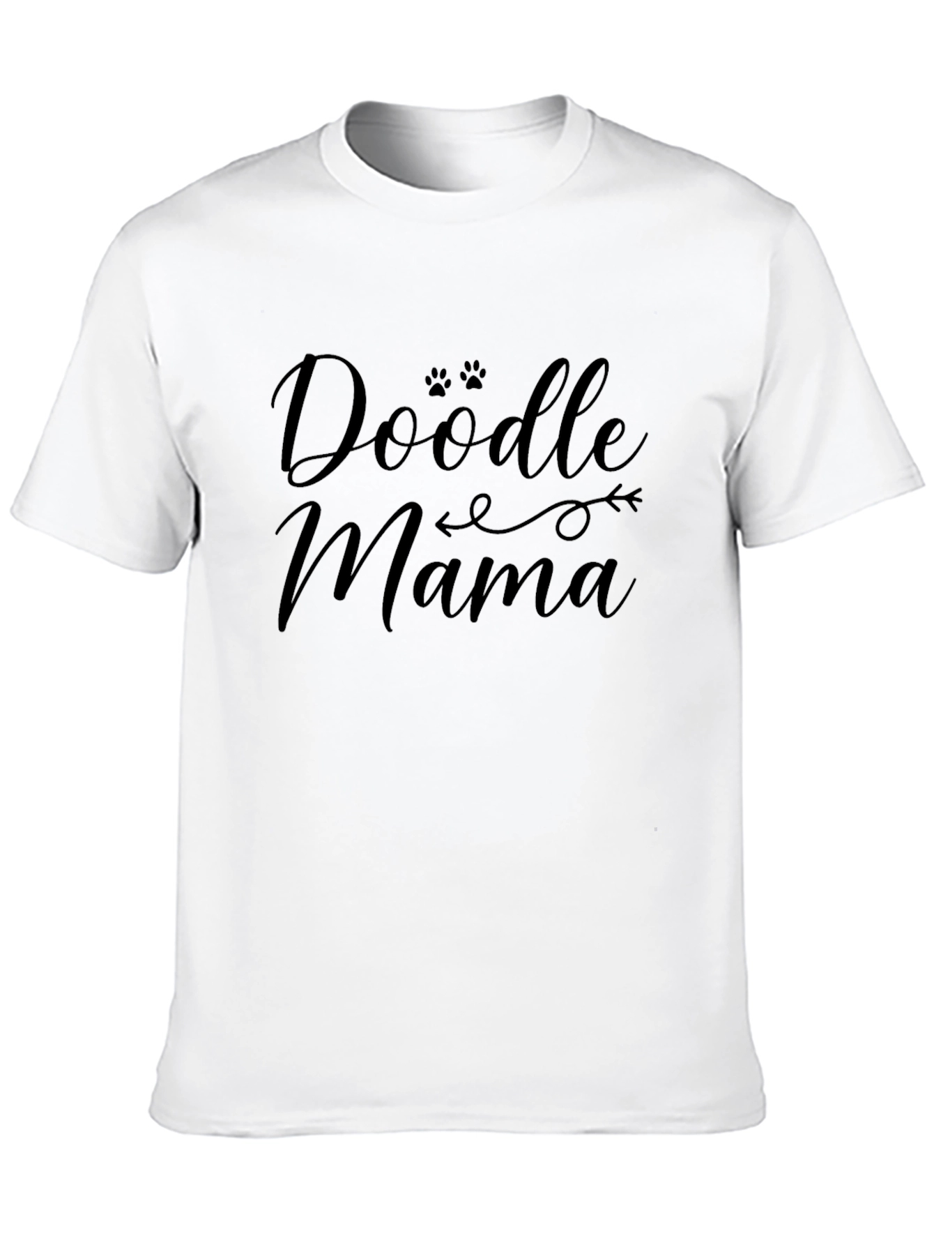 Doodle Mama Black Cotton Graphic T-Shirt
