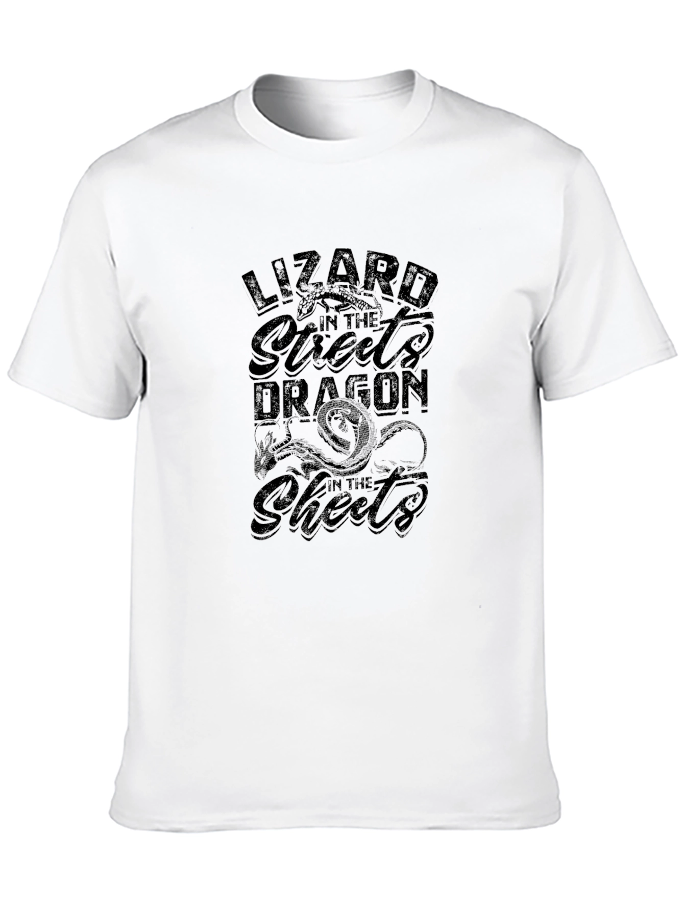 Lizard Dragon Graphic Tee - Black