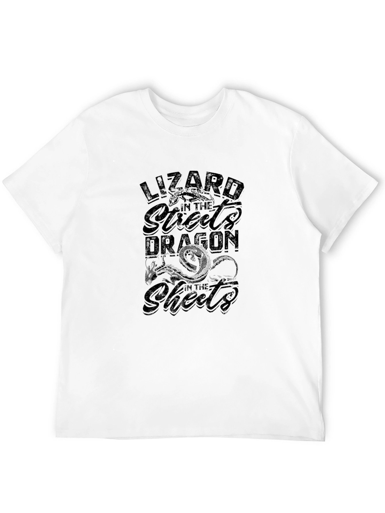 Lizard Dragon Graphic Tee - Black