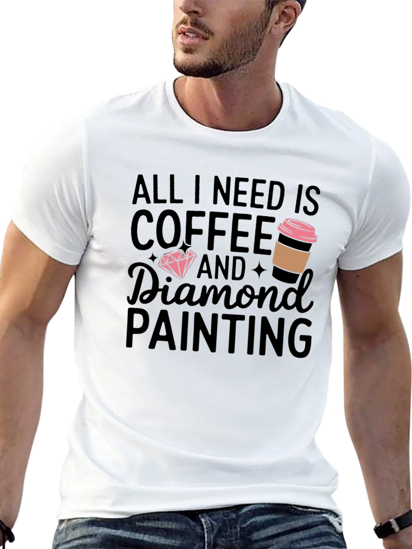 Coffee and Diamond Painting T-Shirt