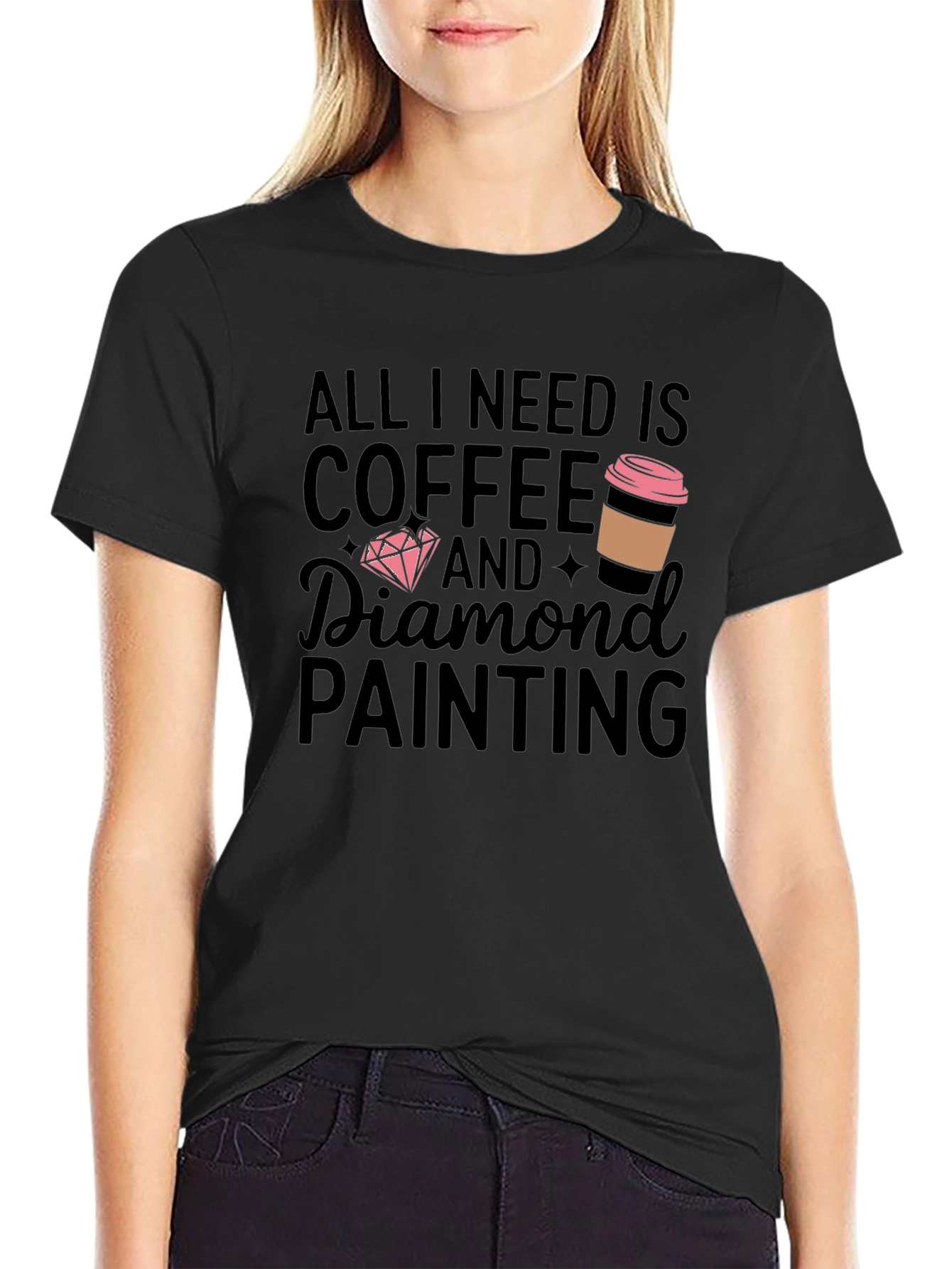 Coffee and Diamond Painting T-Shirt
