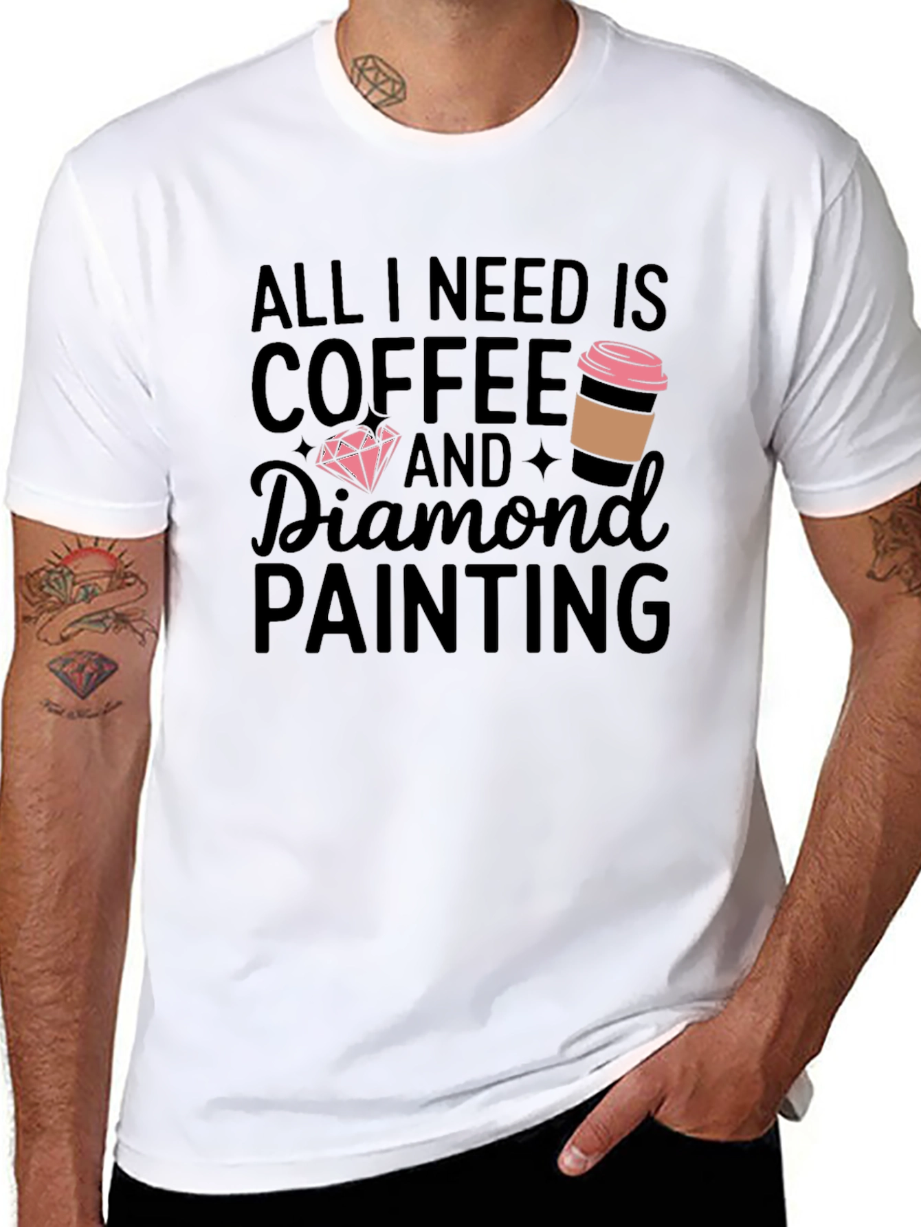 Coffee and Diamond Painting T-Shirt