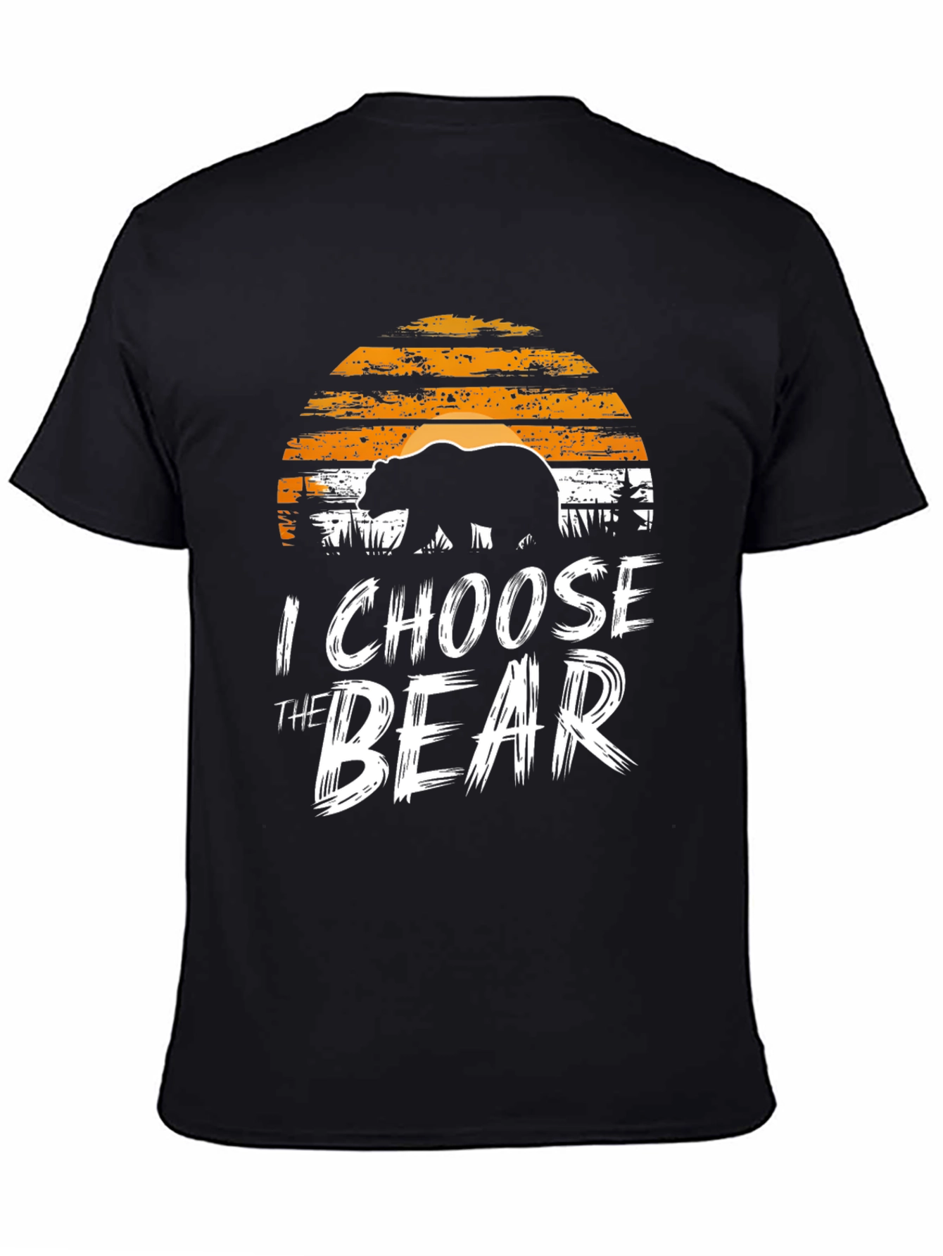 I Choose The Bear Graphic Tee - Black