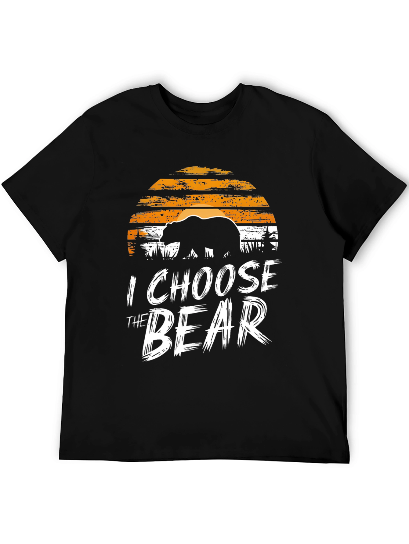 I Choose The Bear Graphic Tee - Black