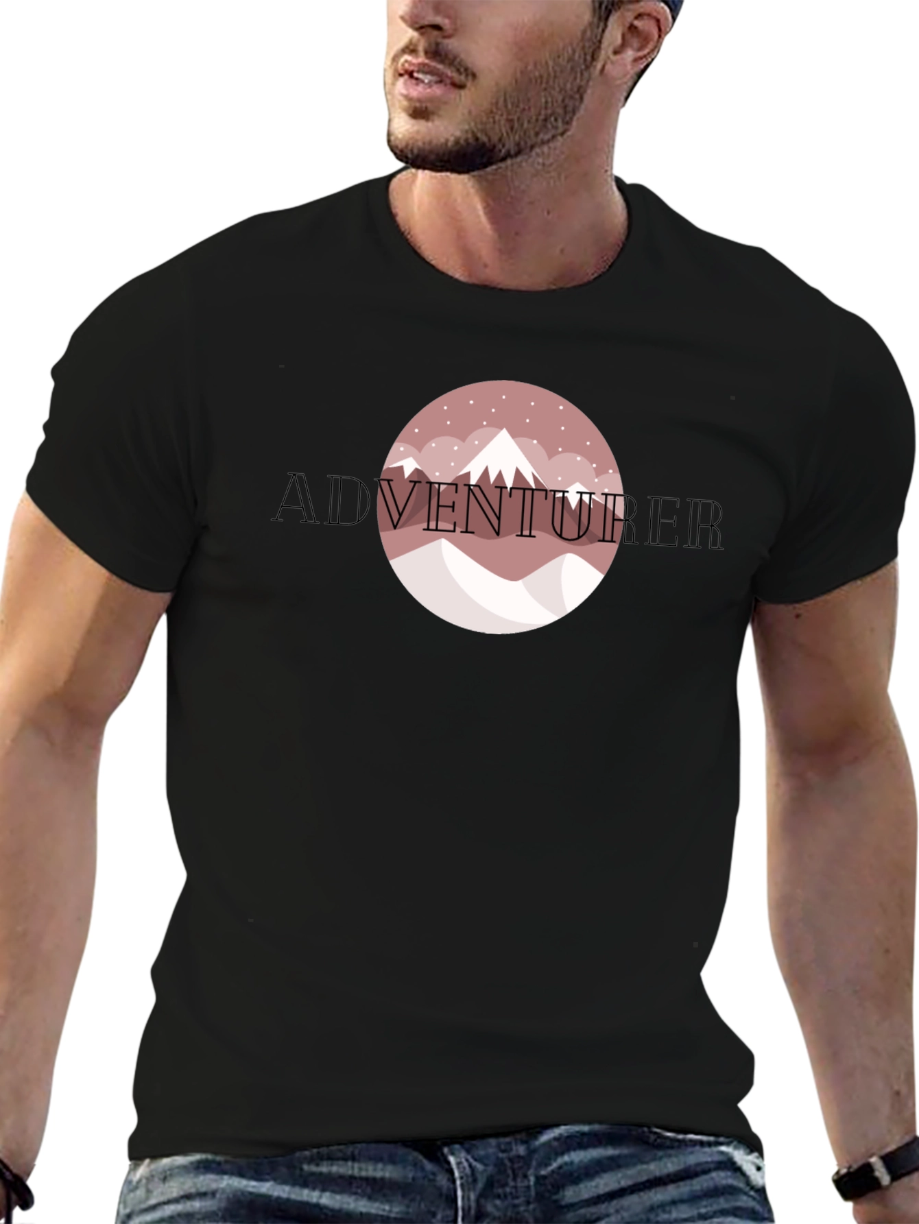 Adventurer Mountain Graphic Tee - Black