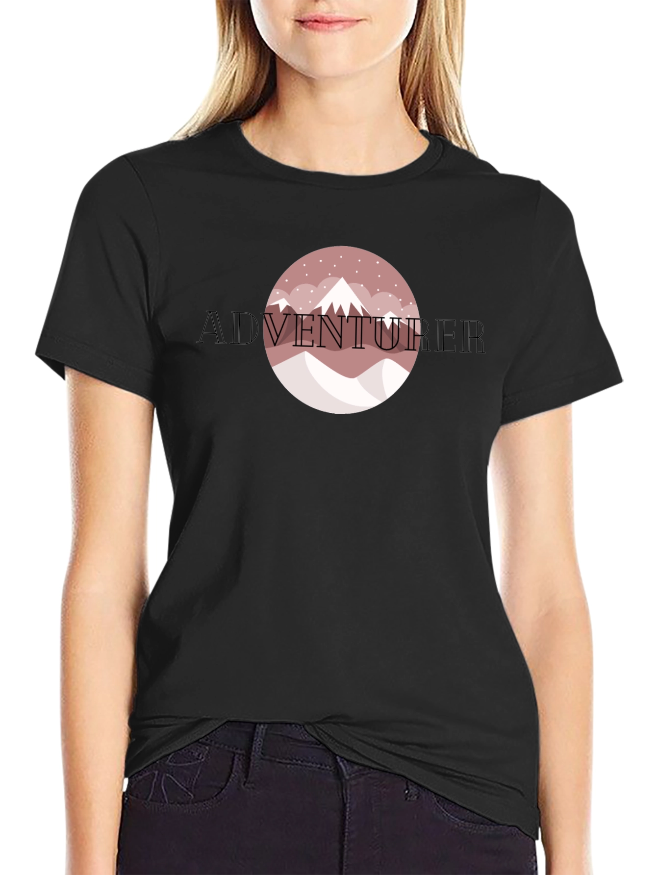 Adventurer Mountain Graphic Tee - Black