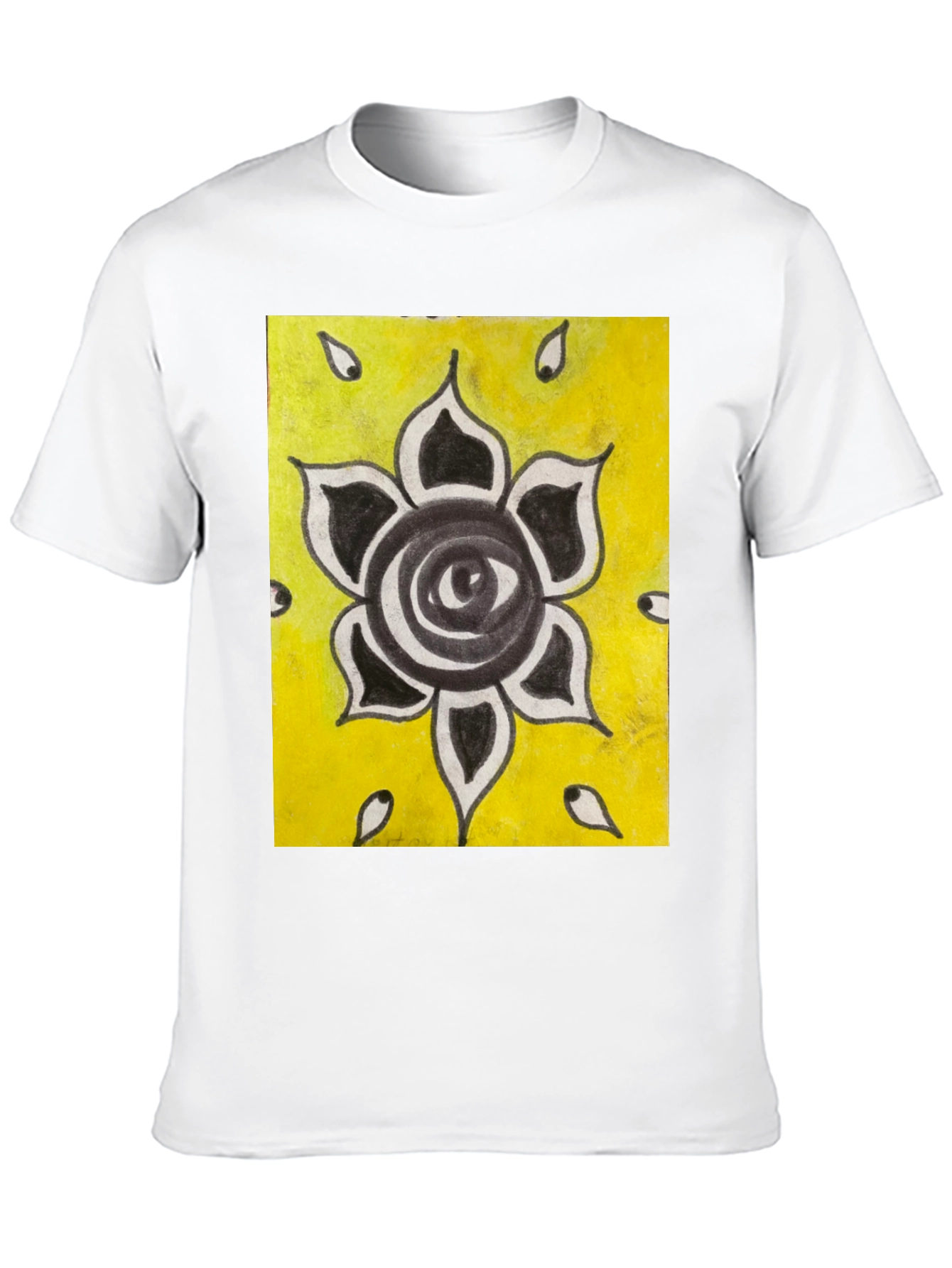 Eye Flower Graphic Black T-Shirt