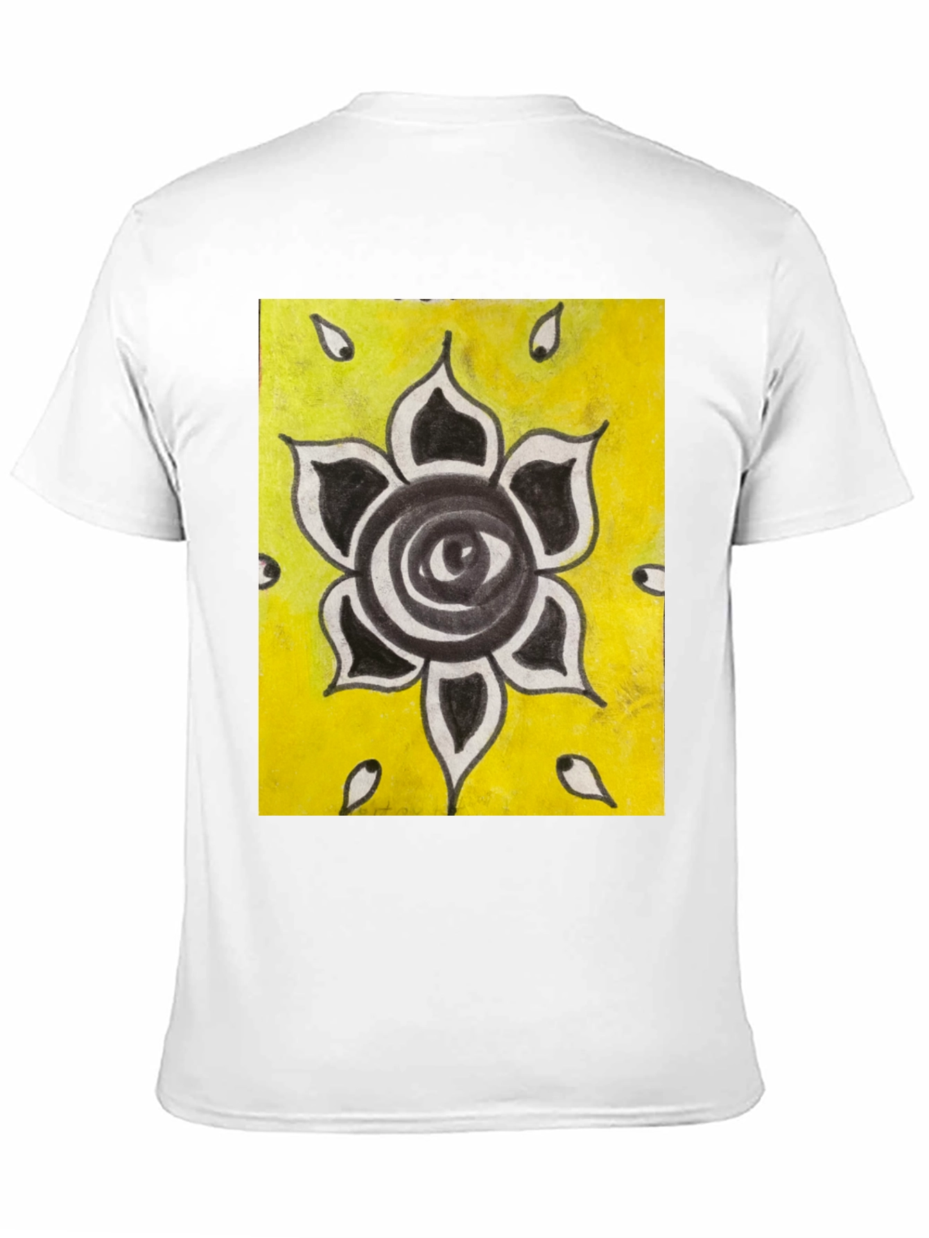 Eye Flower Graphic Black T-Shirt