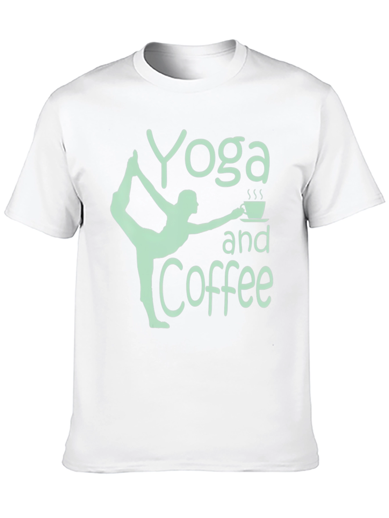 Yoga and Coffee Graphic Tee - Black Cotton T-Shirt