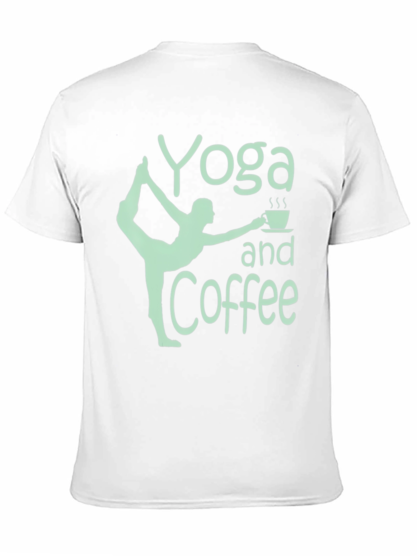 Yoga and Coffee Graphic Tee - Black Cotton T-Shirt