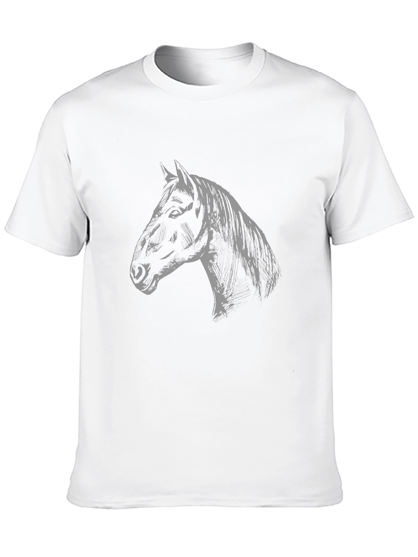 Black Horse Graphic Tee - Mens Fashion