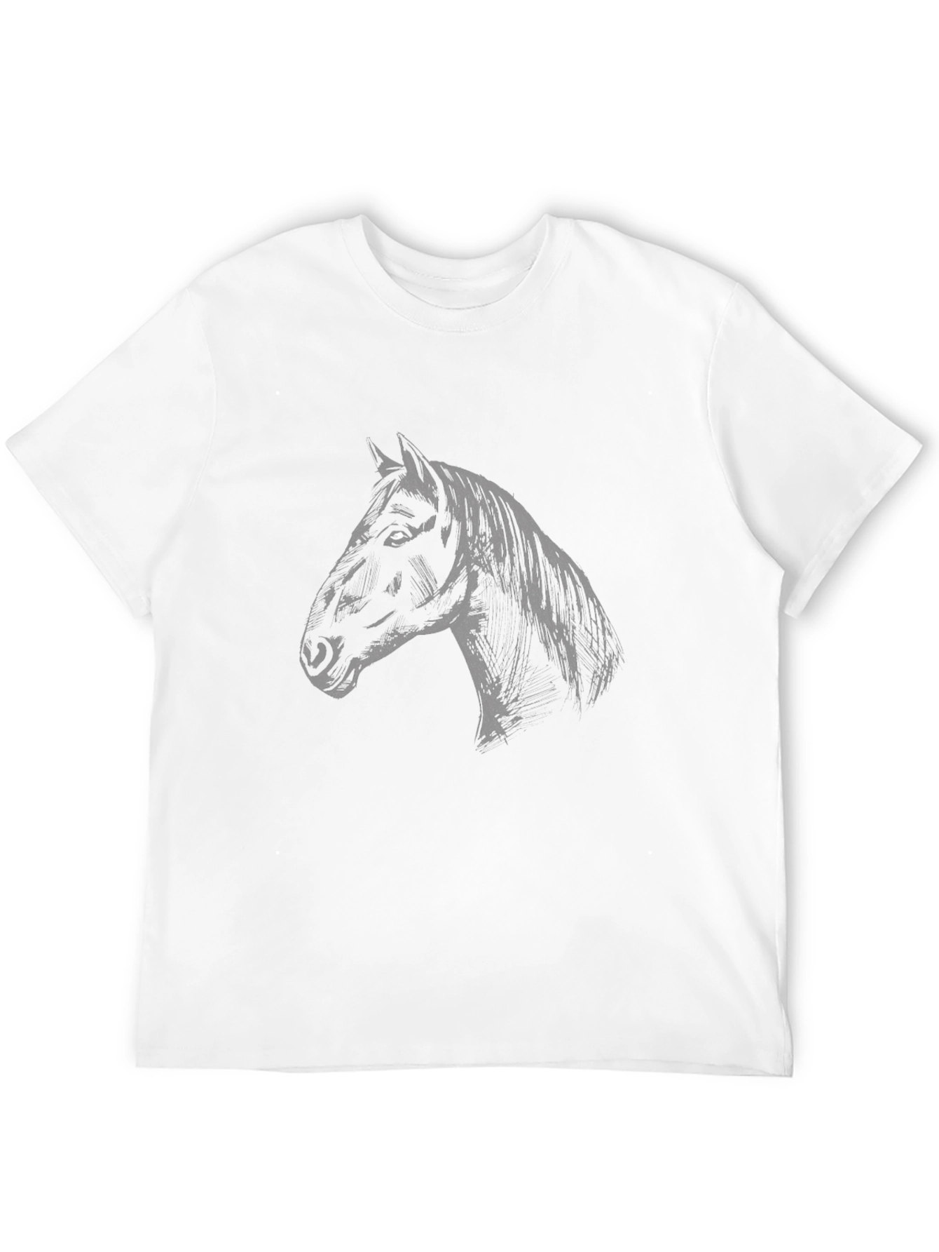 Black Horse Graphic Tee - Mens Fashion