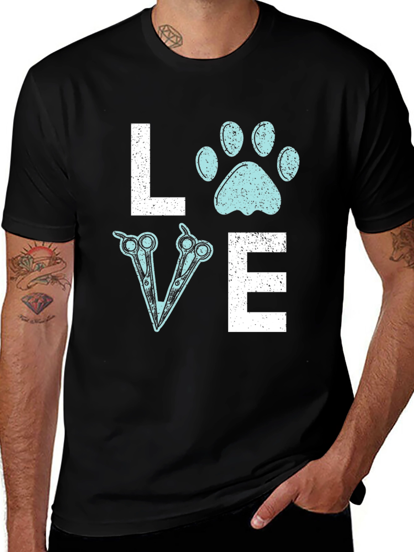 Love Groomer Paw Print T-Shirt