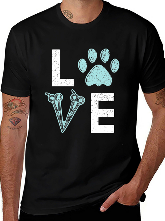Love Groomer Paw Print T-Shirt
