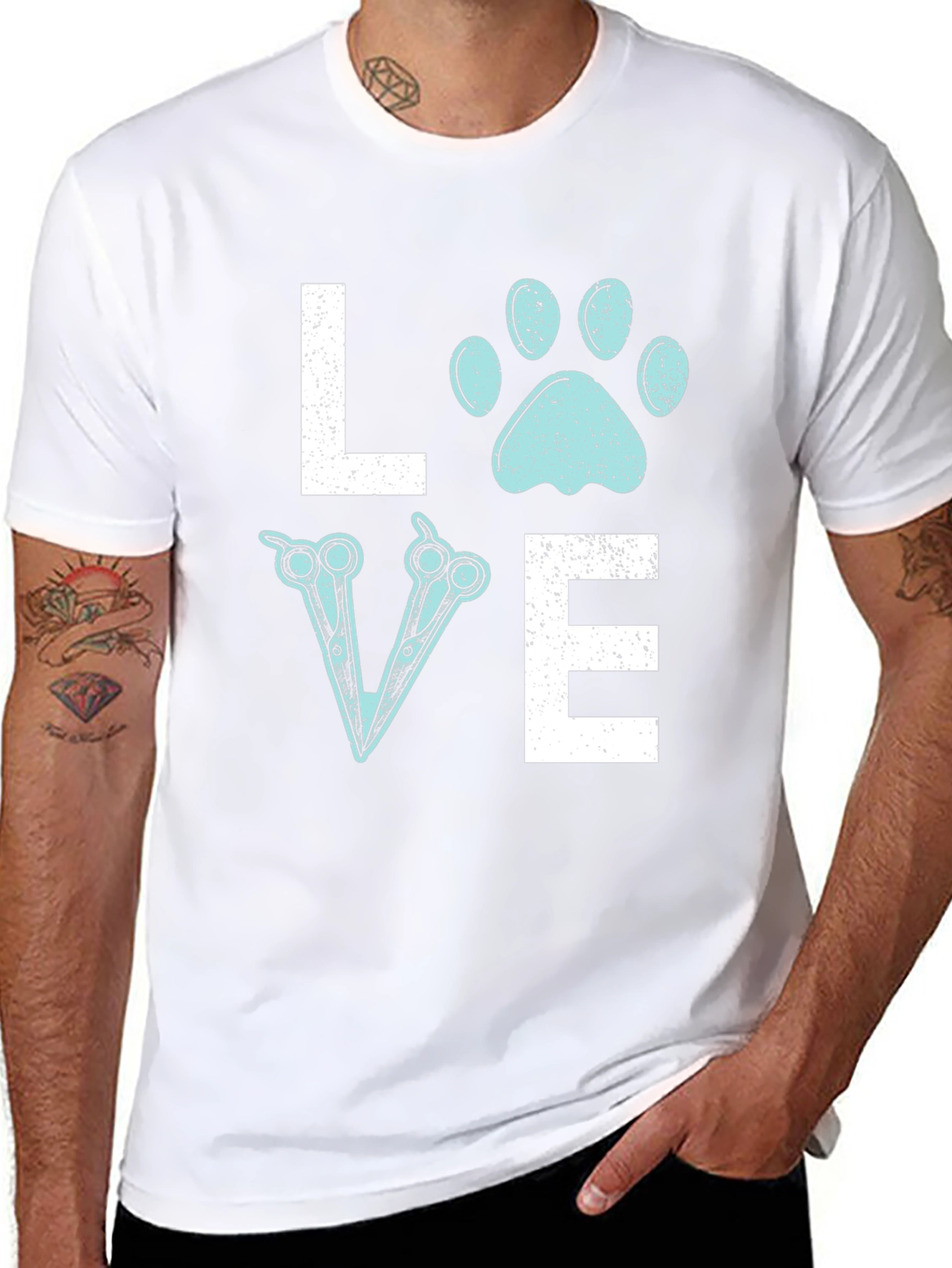 Love Groomer Paw Print T-Shirt