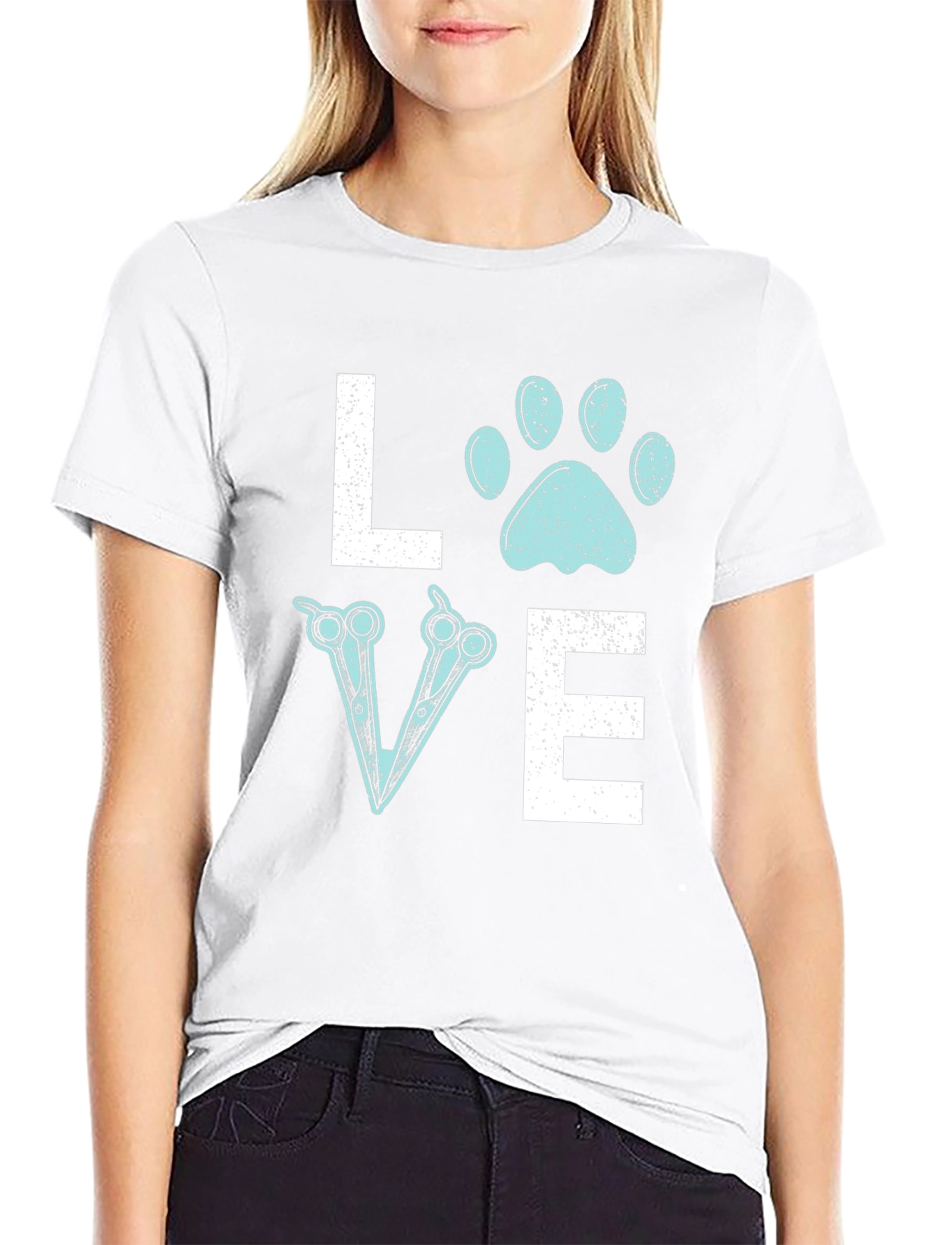 Love Groomer Paw Print T-Shirt