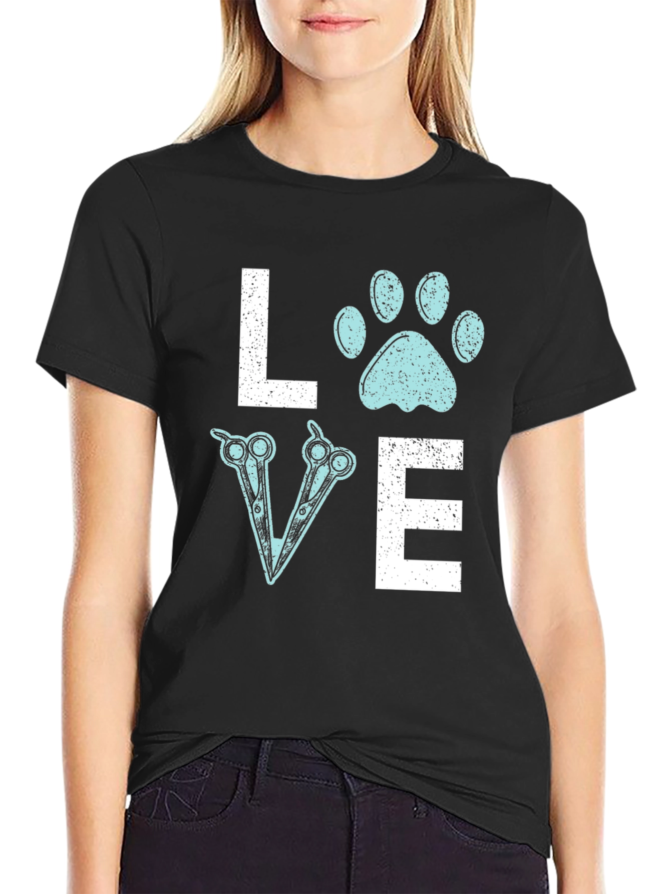 Love Groomer Paw Print T-Shirt
