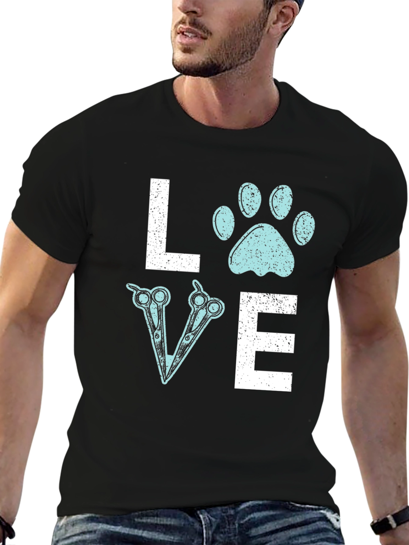 Love Groomer Paw Print T-Shirt