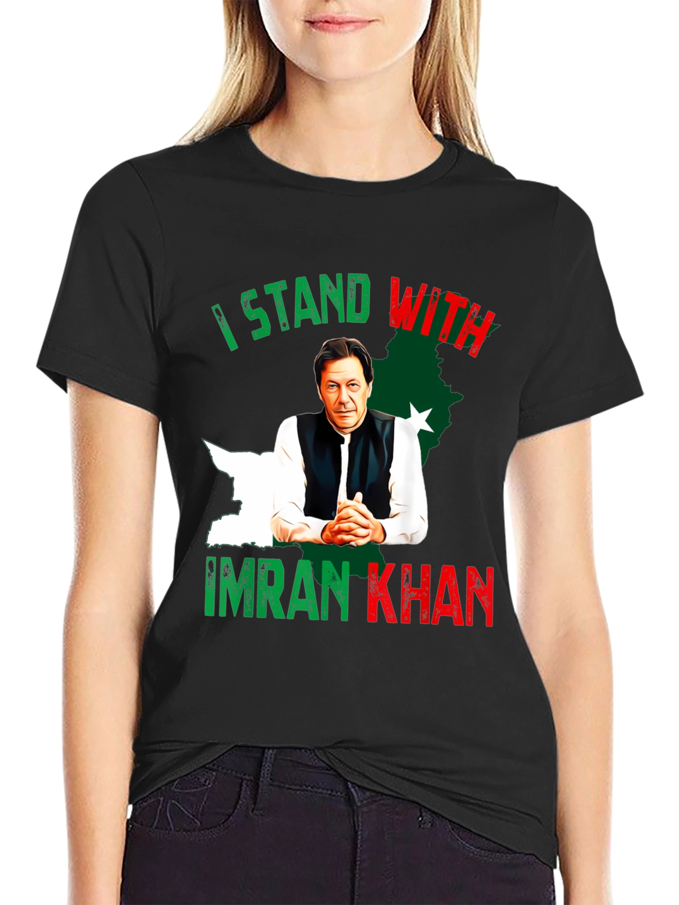 I Stand With Imran Khan Graphic T-Shirt