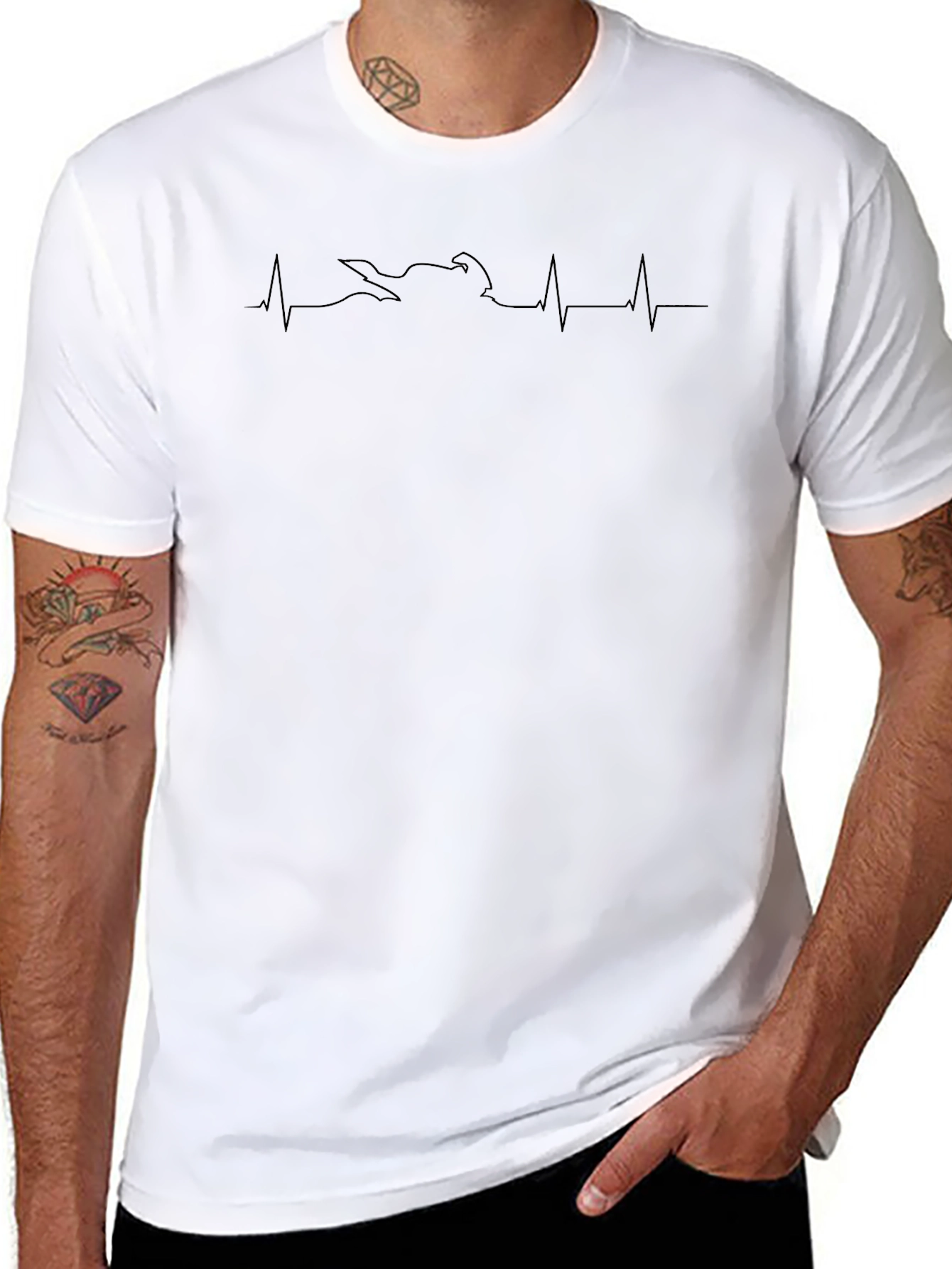 Motorcycle Heartbeat T-Shirt - Ride in Style