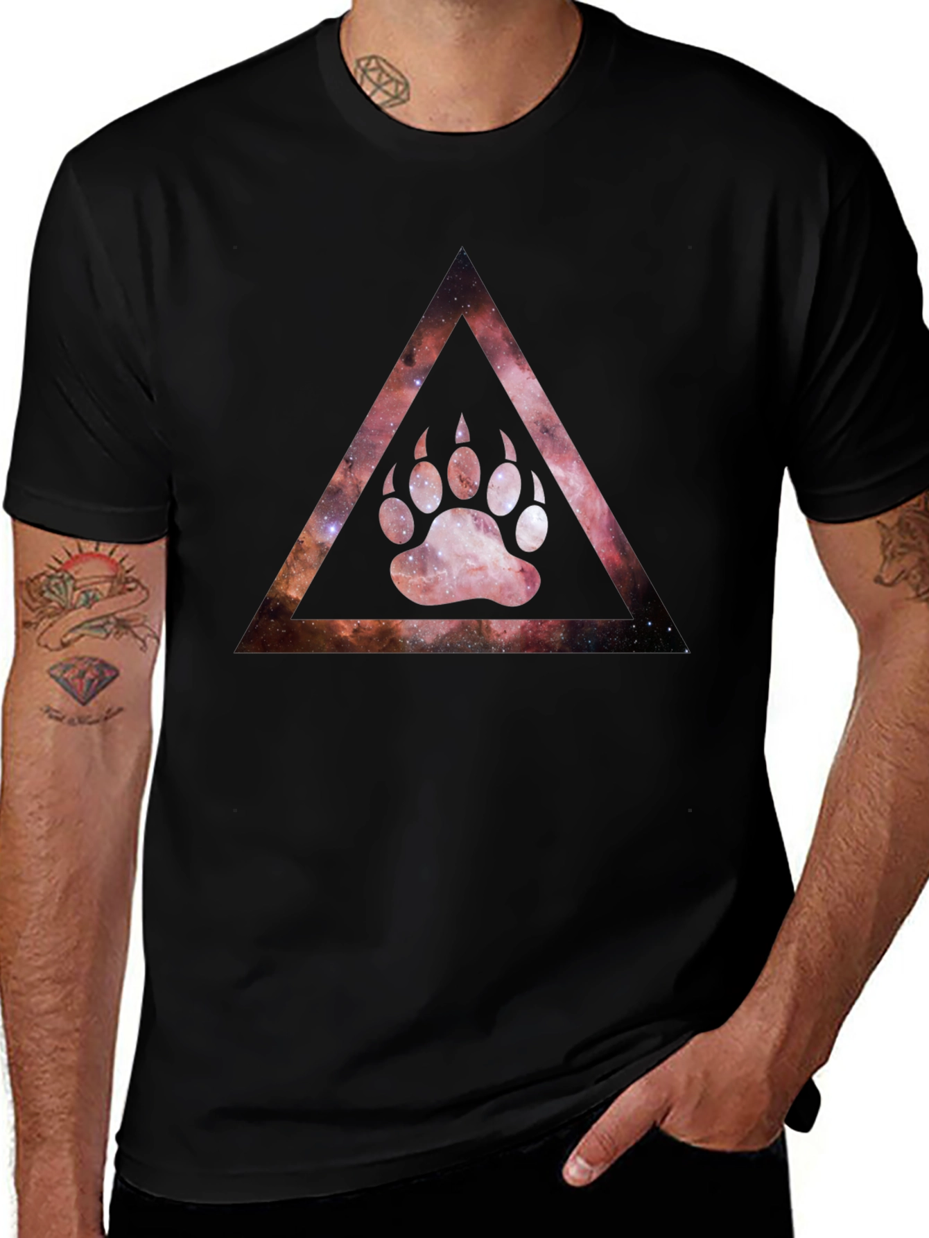 Galaxy Bear Paw Triangle T-Shirt