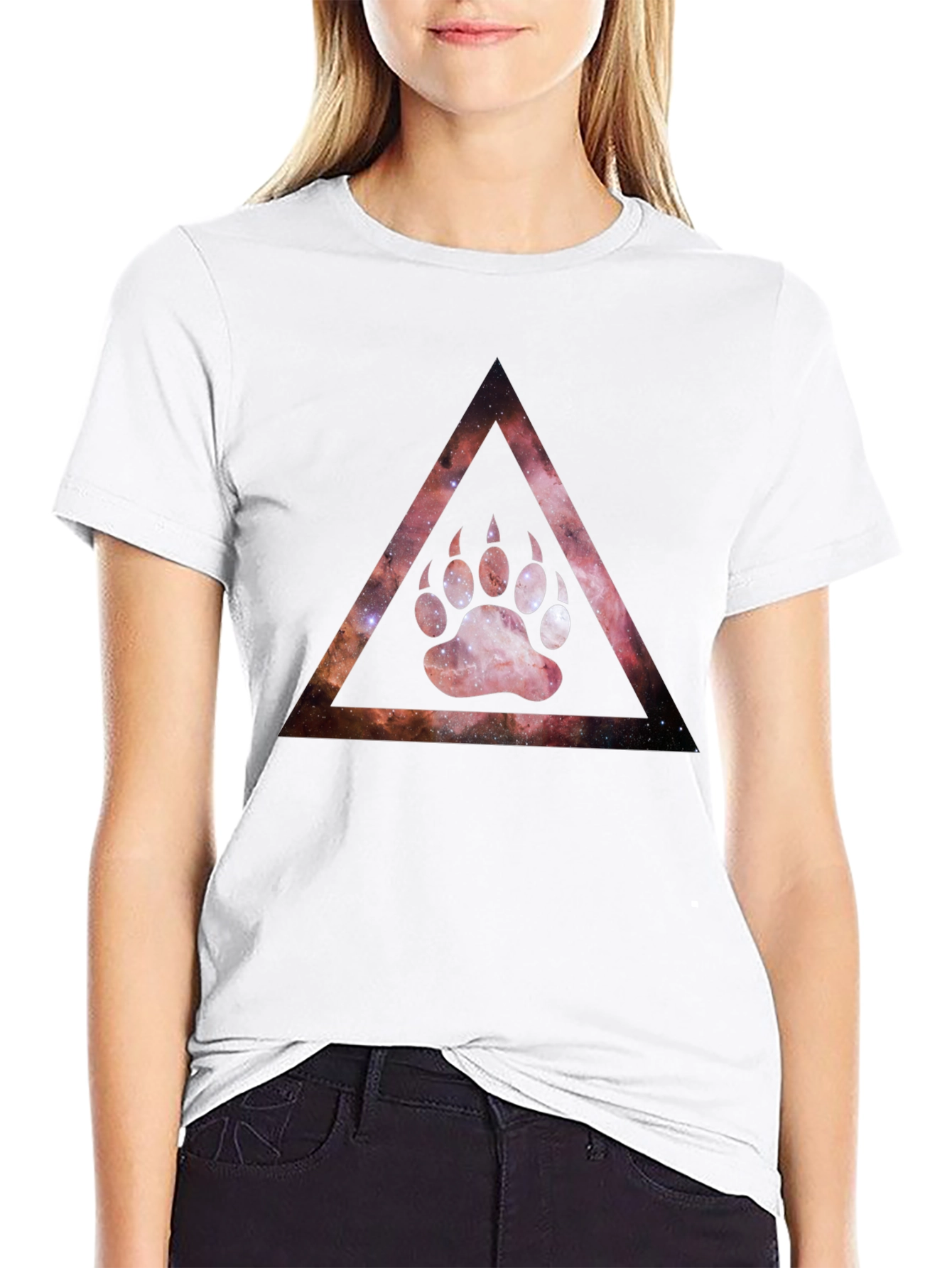 Galaxy Bear Paw Triangle T-Shirt