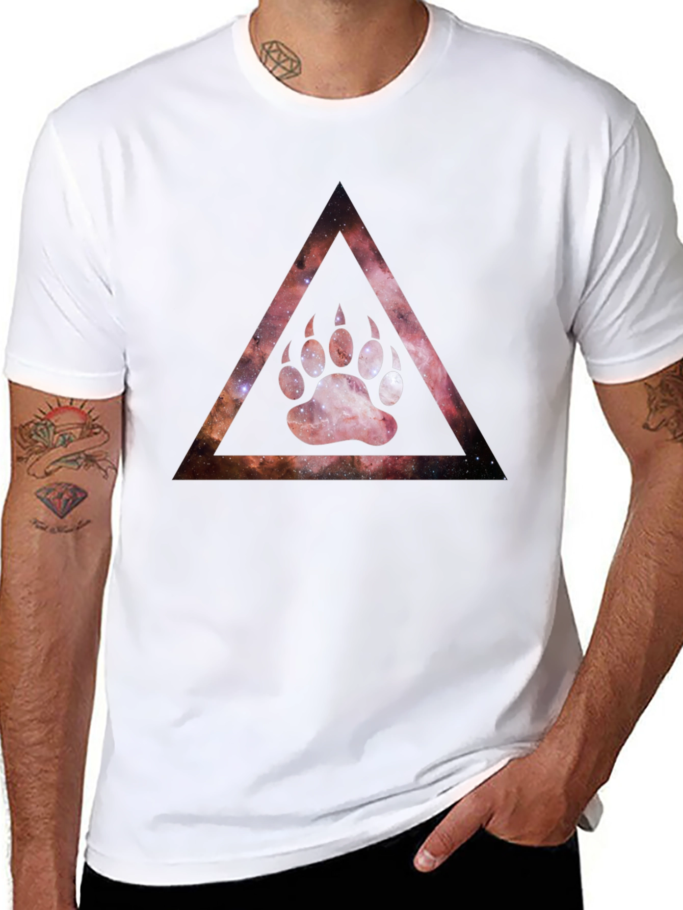 Galaxy Bear Paw Triangle T-Shirt