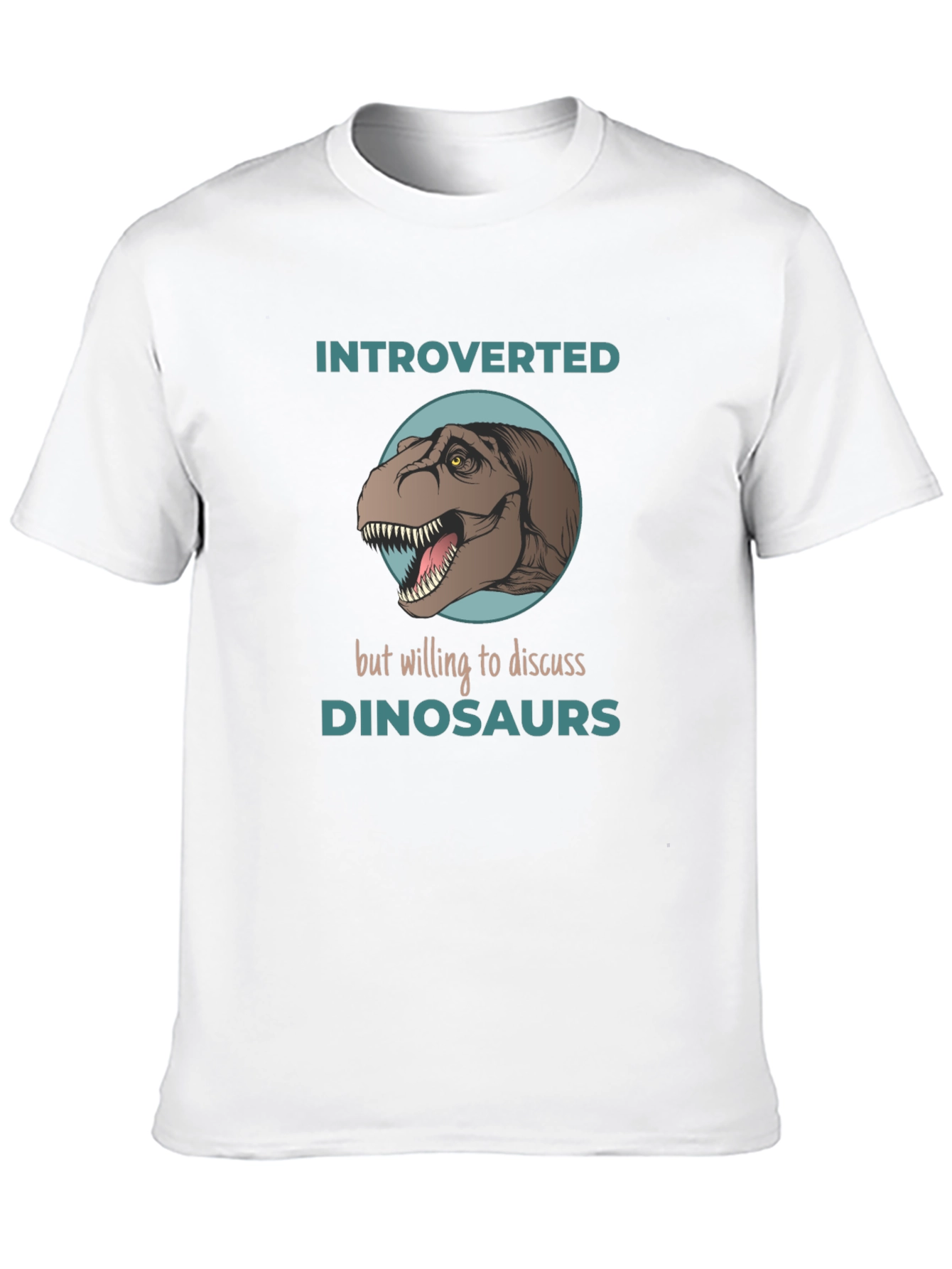 Introverted Dinosaur Graphic T-Shirt