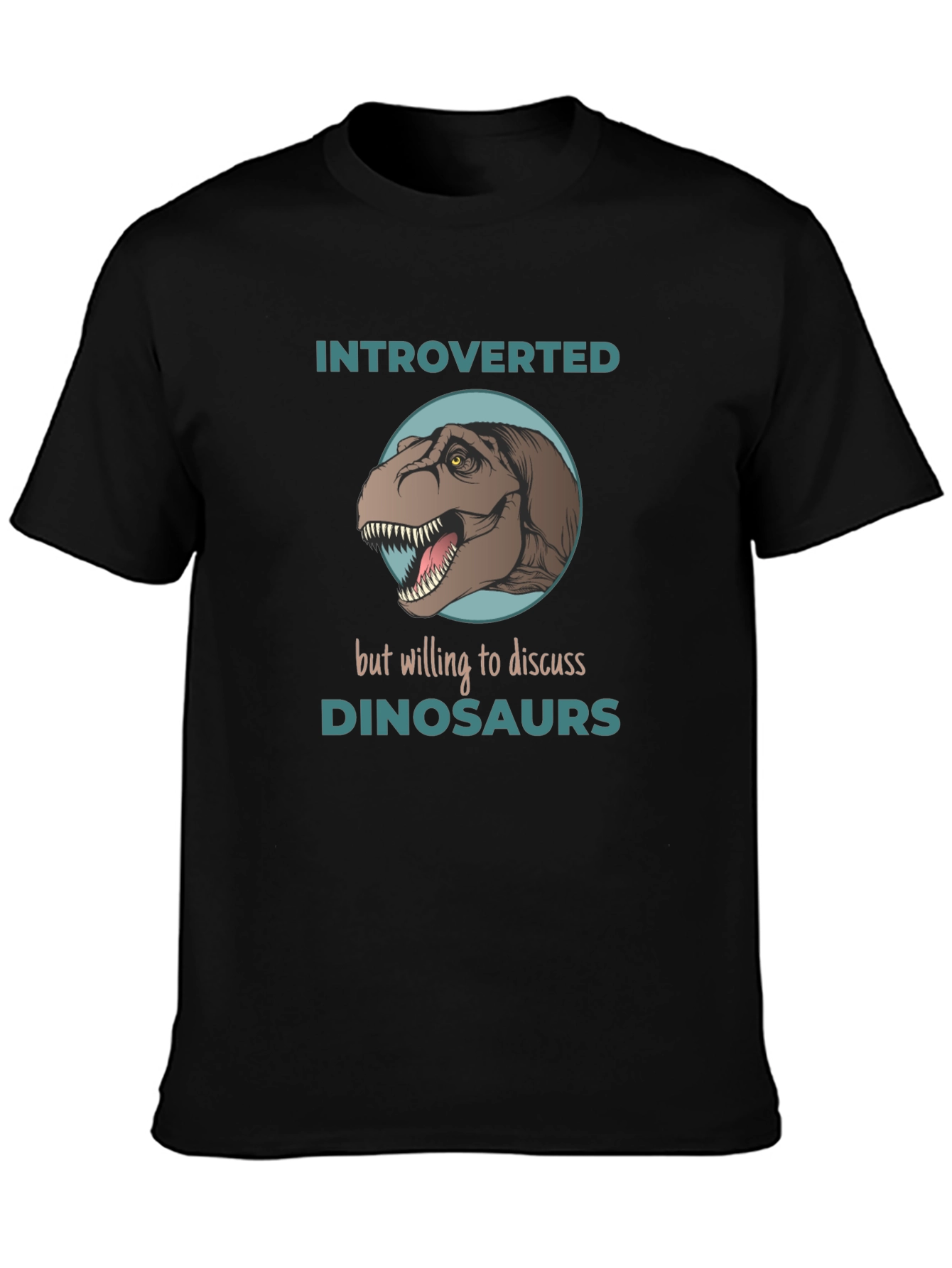 Introverted Dinosaur Graphic T-Shirt