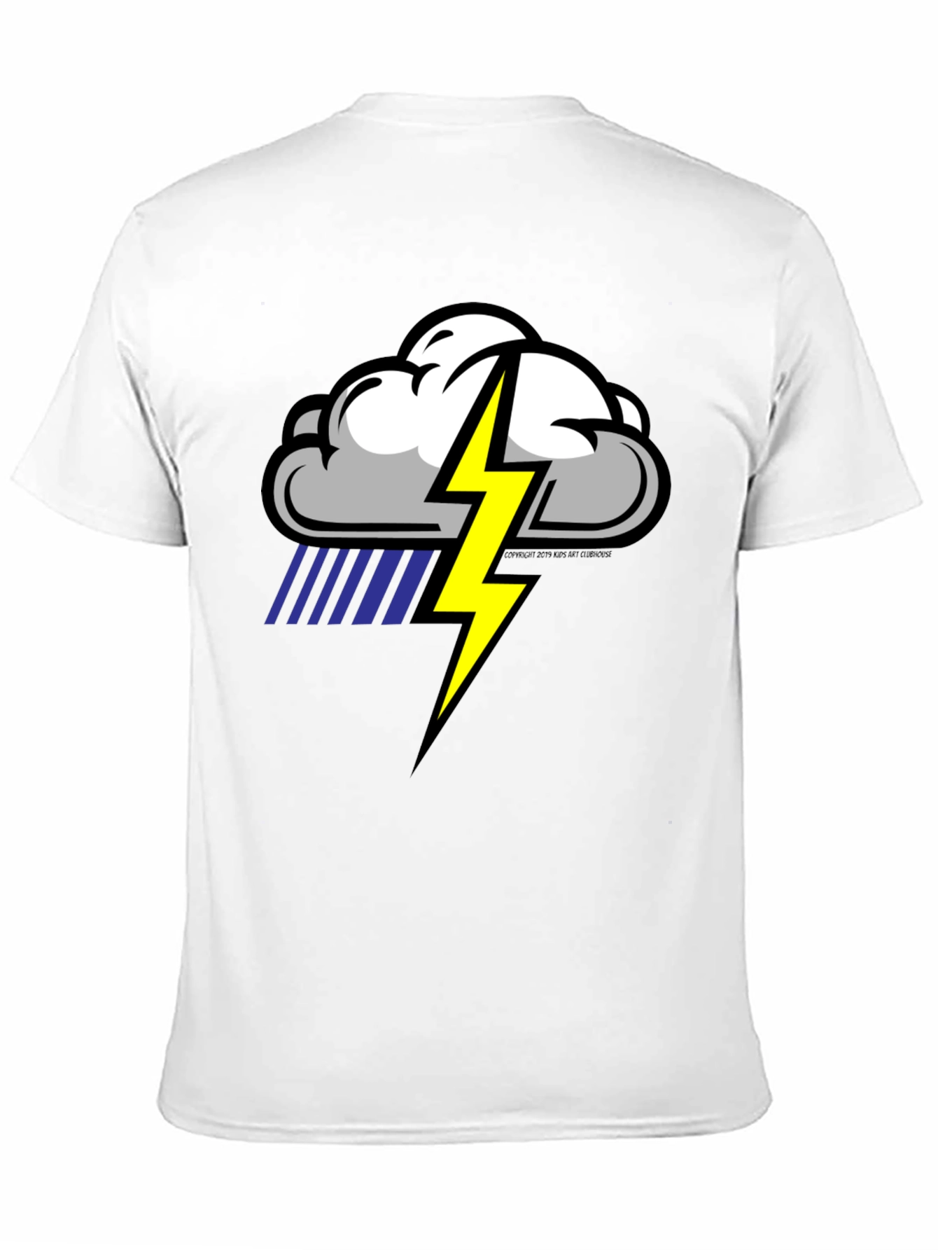 Storm Cloud Lightning Graphic Black T-Shirt