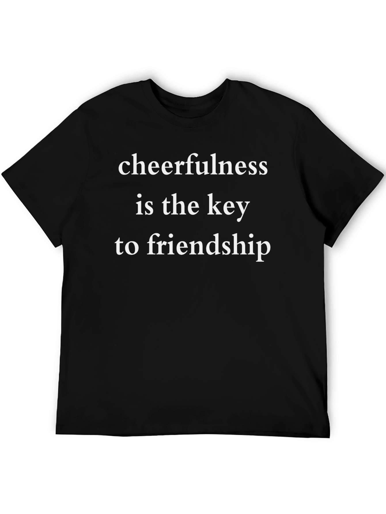 Cheerfulness is Key Graphic Tee - Black