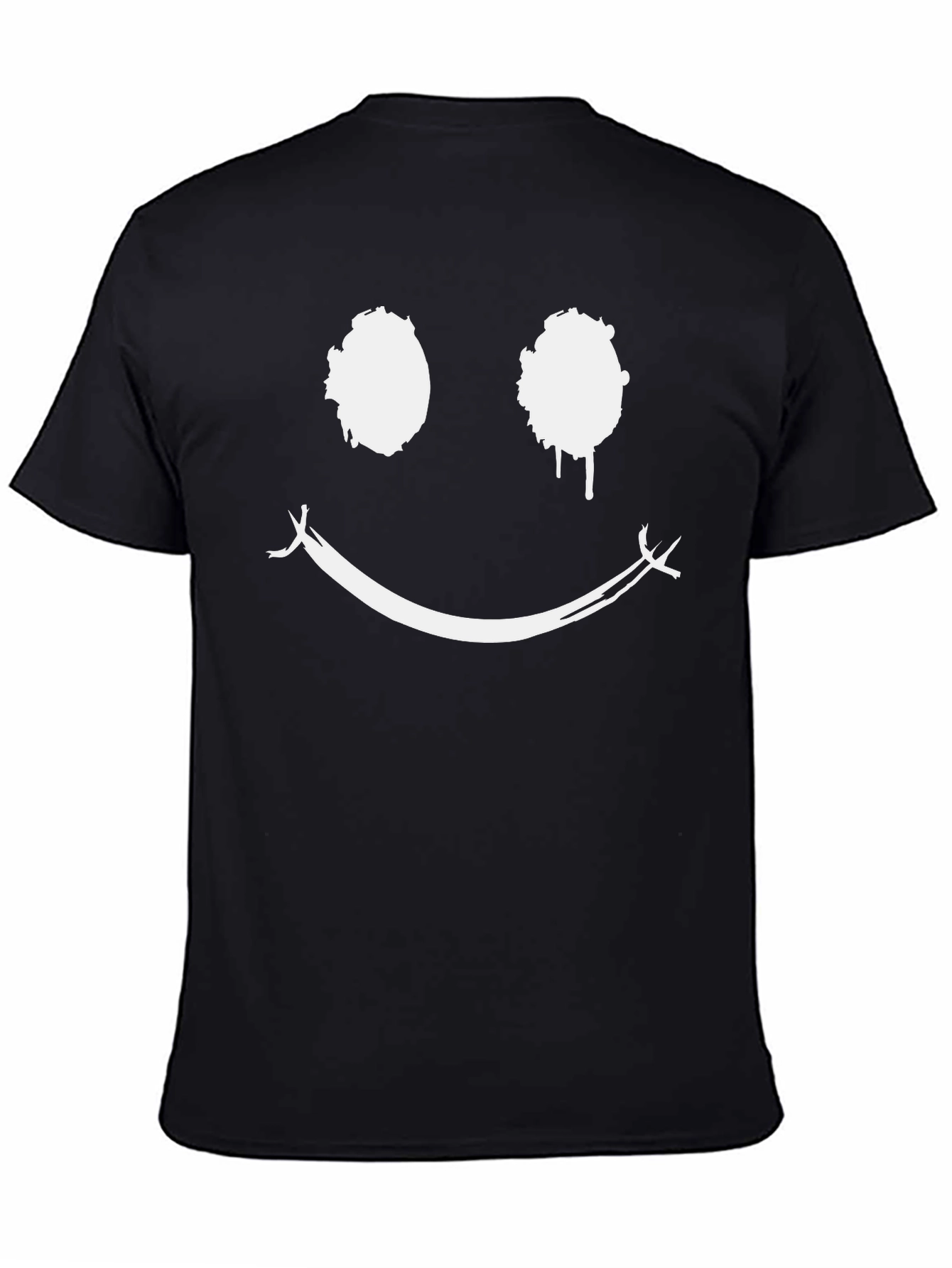 Creepy Smile Graphic Tee - Black Cotton T-Shirt