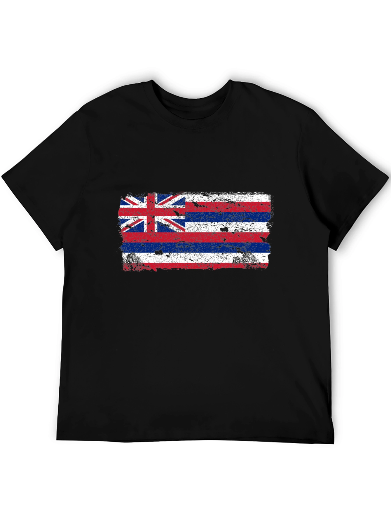 Hawaii Flag Distressed Graphic T-Shirt