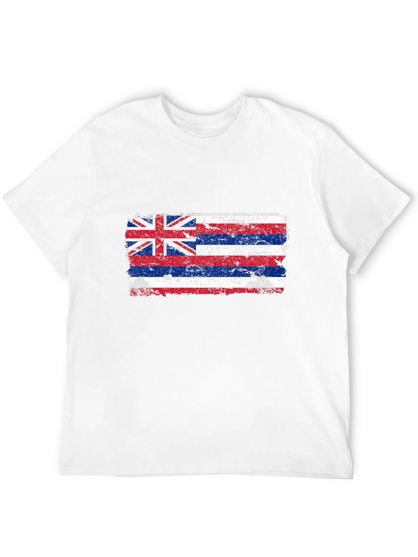 Hawaii Flag Distressed Graphic T-Shirt