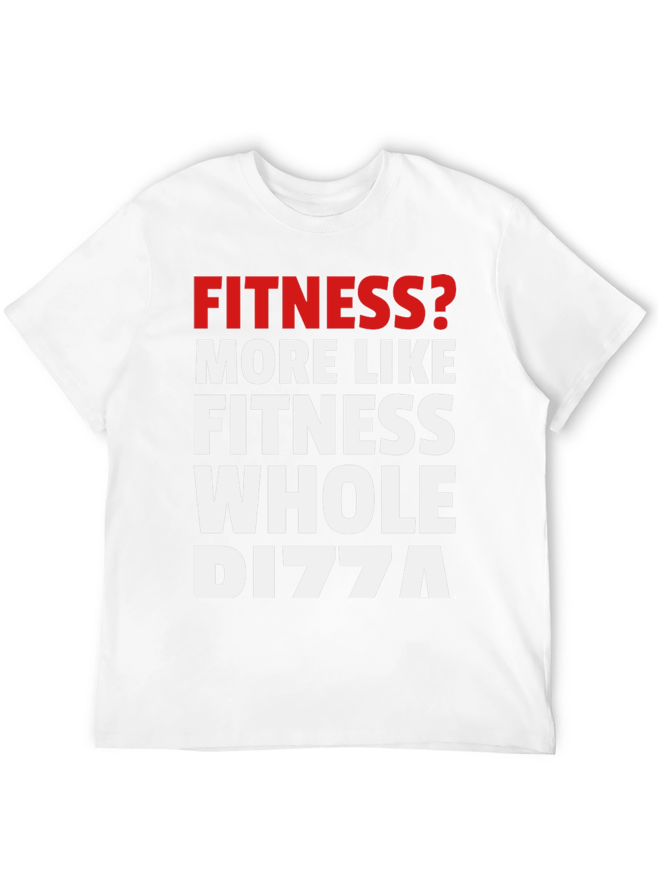 Funny Fitness Whole Dizza Black Graphic T-Shirt