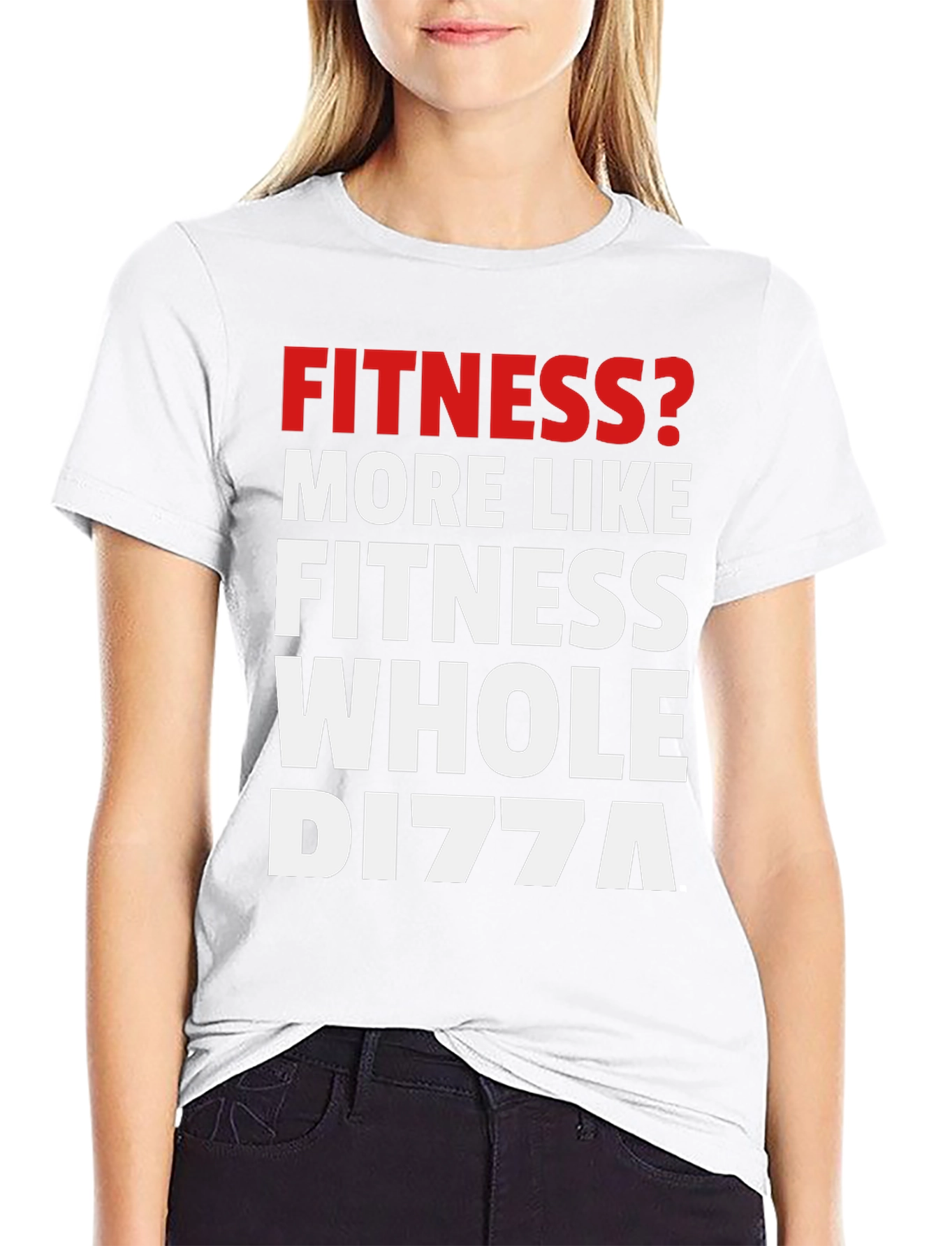 Funny Fitness Whole Dizza Black Graphic T-Shirt