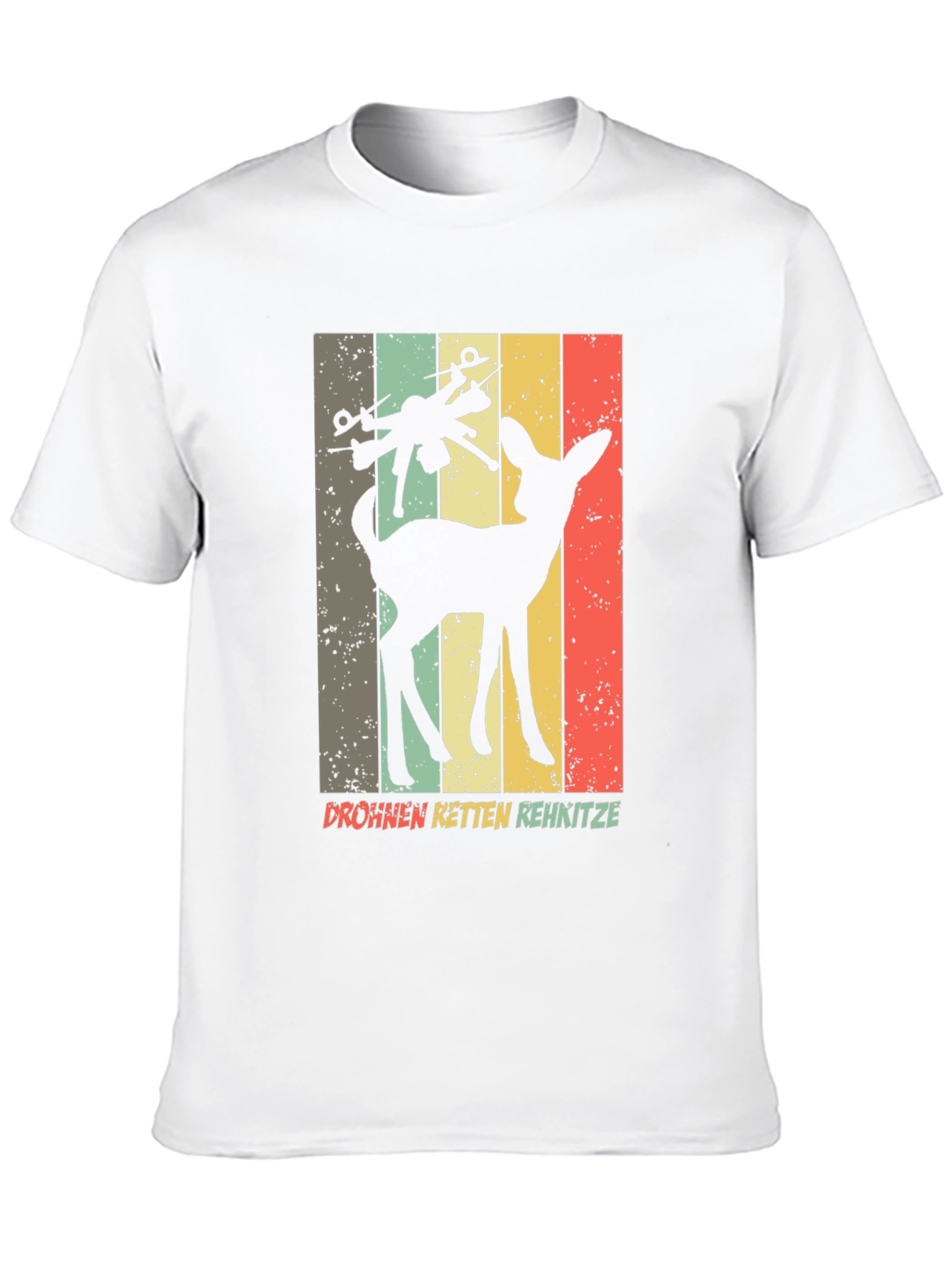 Drone Saves Deer Retro Style T-Shirt