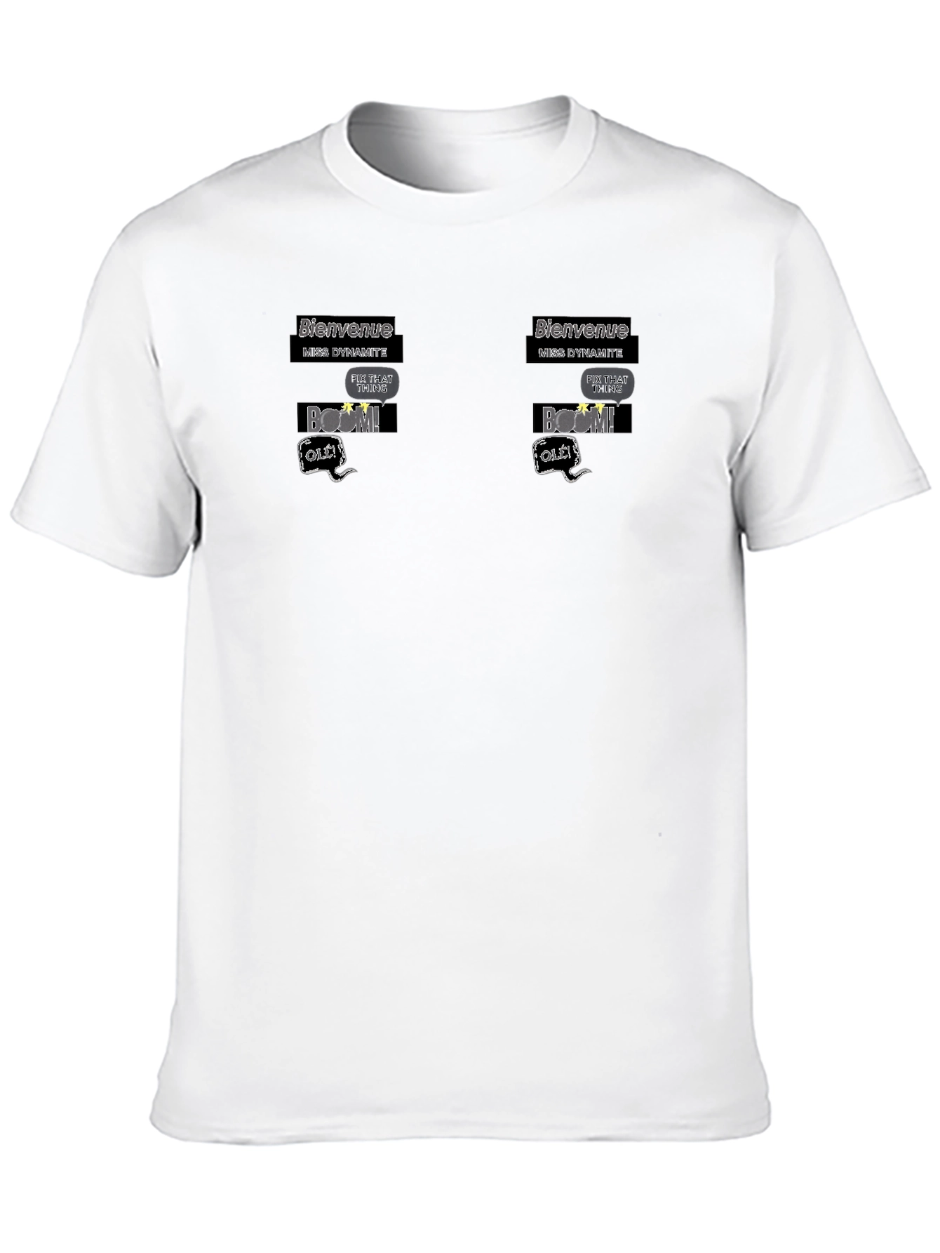 Black Graphic T-Shirt - Bienvenue Miss Dynamite Design