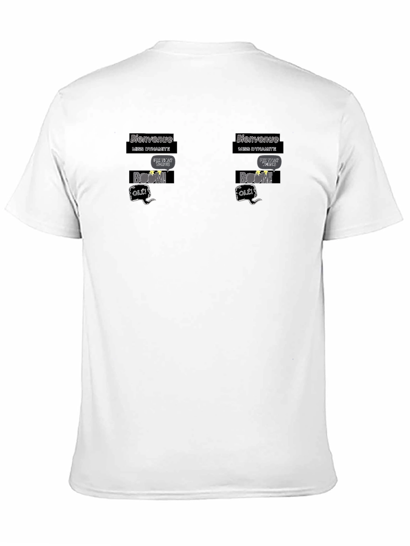 Black Graphic T-Shirt - Bienvenue Miss Dynamite Design