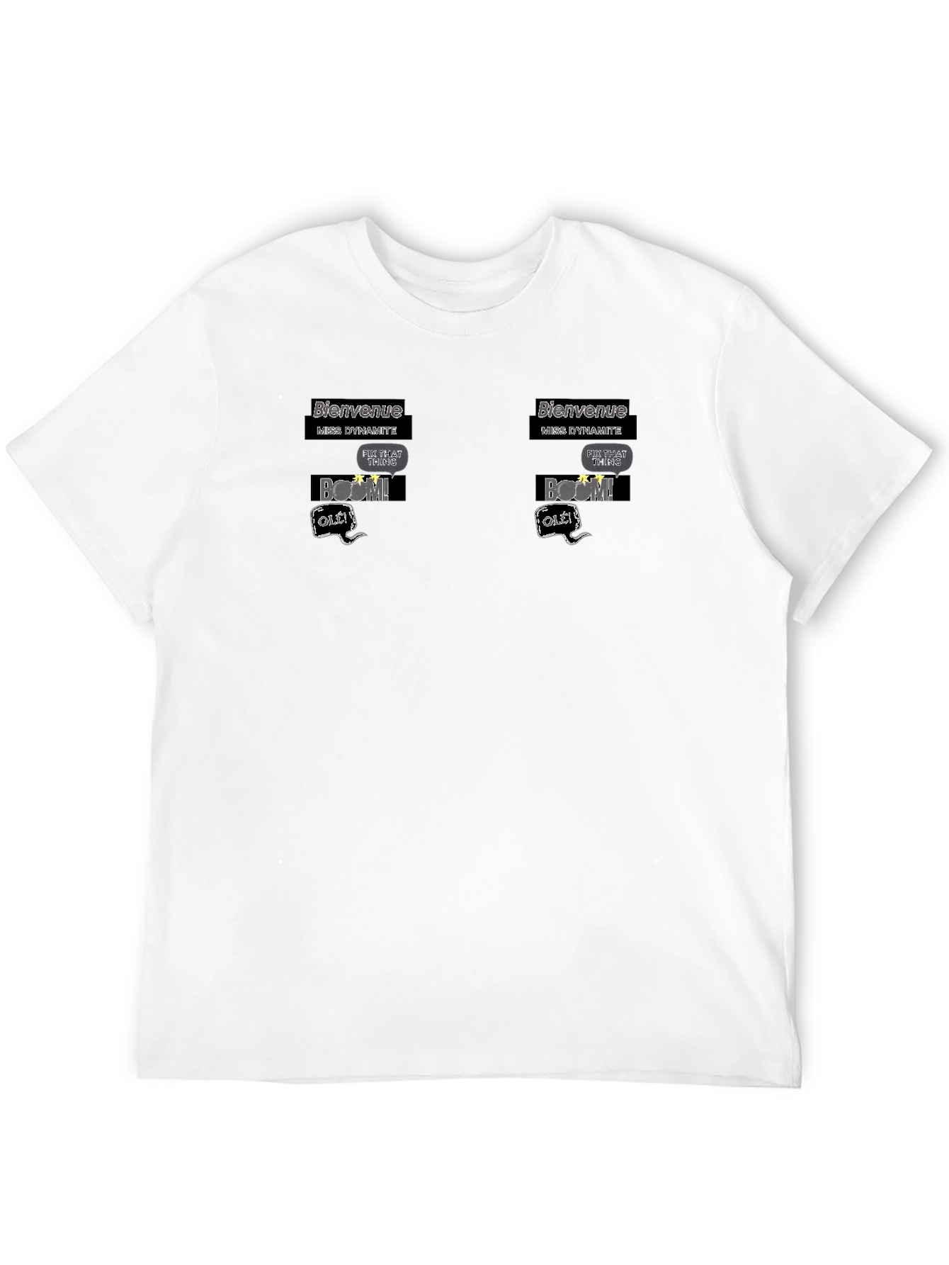 Black Graphic T-Shirt - Bienvenue Miss Dynamite Design