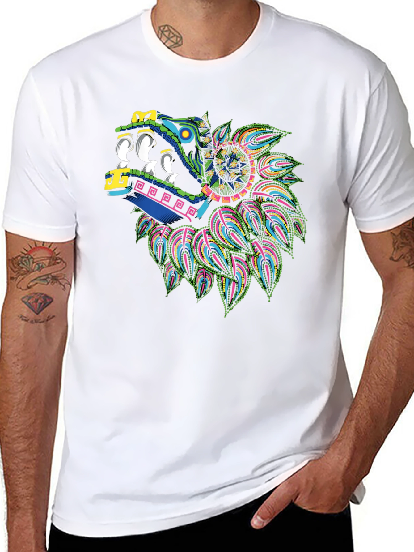 Quetzalcoatl T-Shirt - Aztec Serpent God Graphic Tee