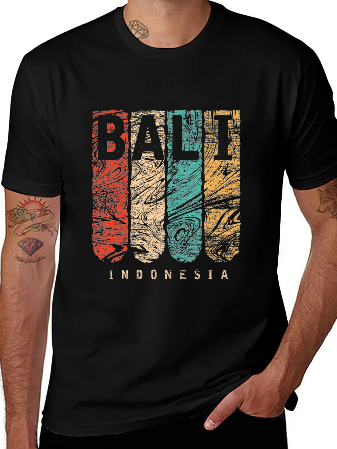 Bali Indonesia Retro Graphic T-Shirt