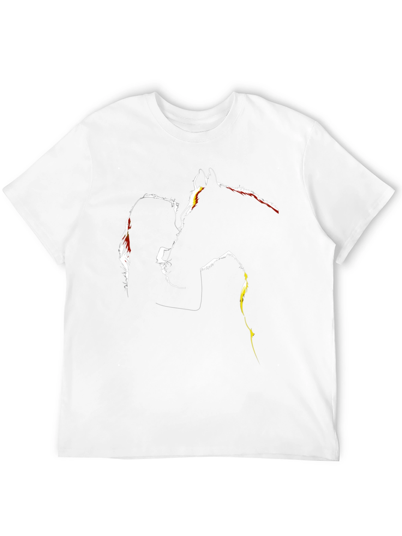 Woman & Horse Silhouette Black Graphic Tee