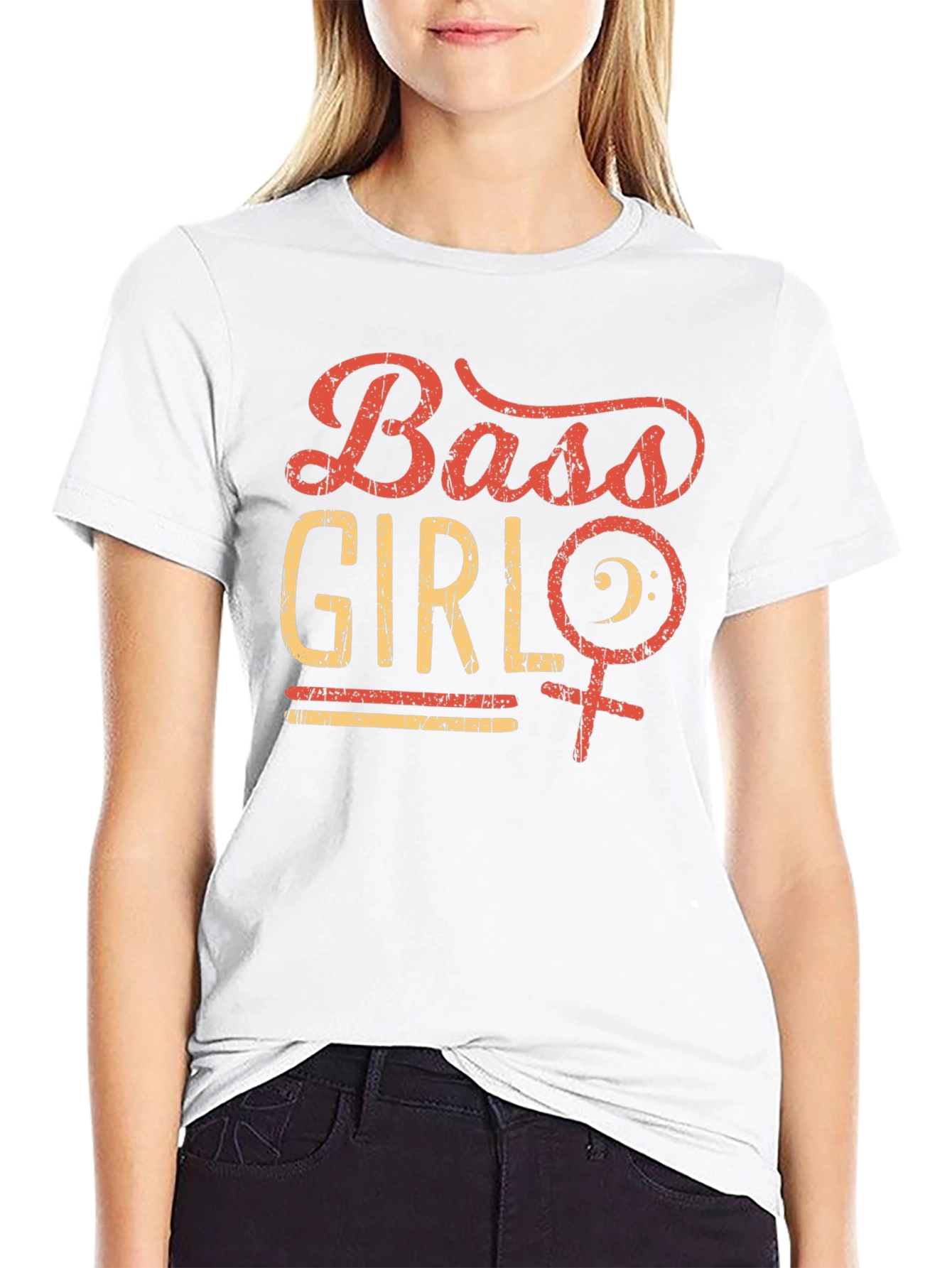 Bass Girl Black T-Shirt - Music Lover Tee