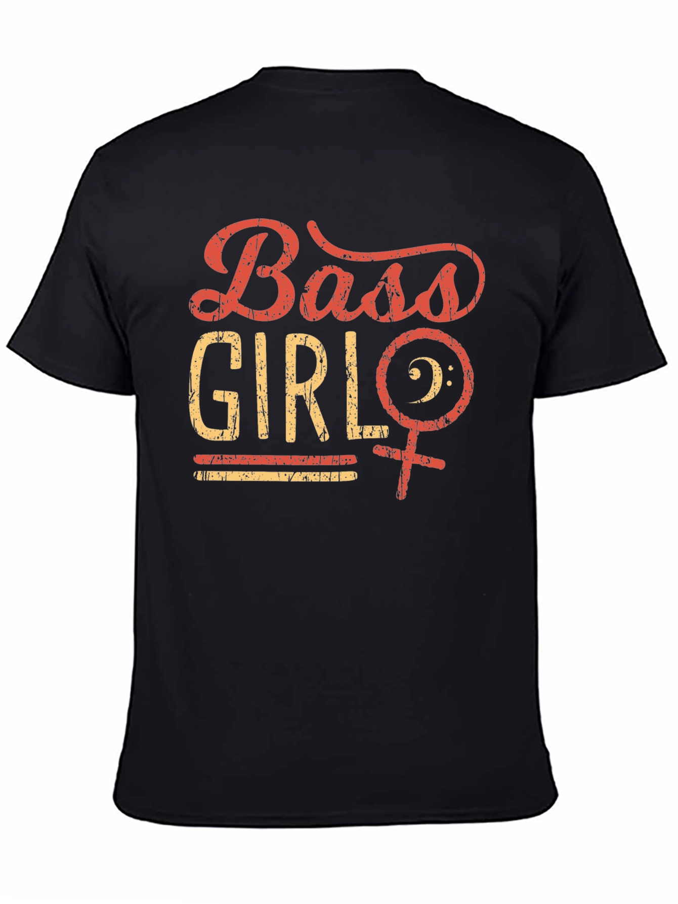 Bass Girl Black T-Shirt - Music Lover Tee