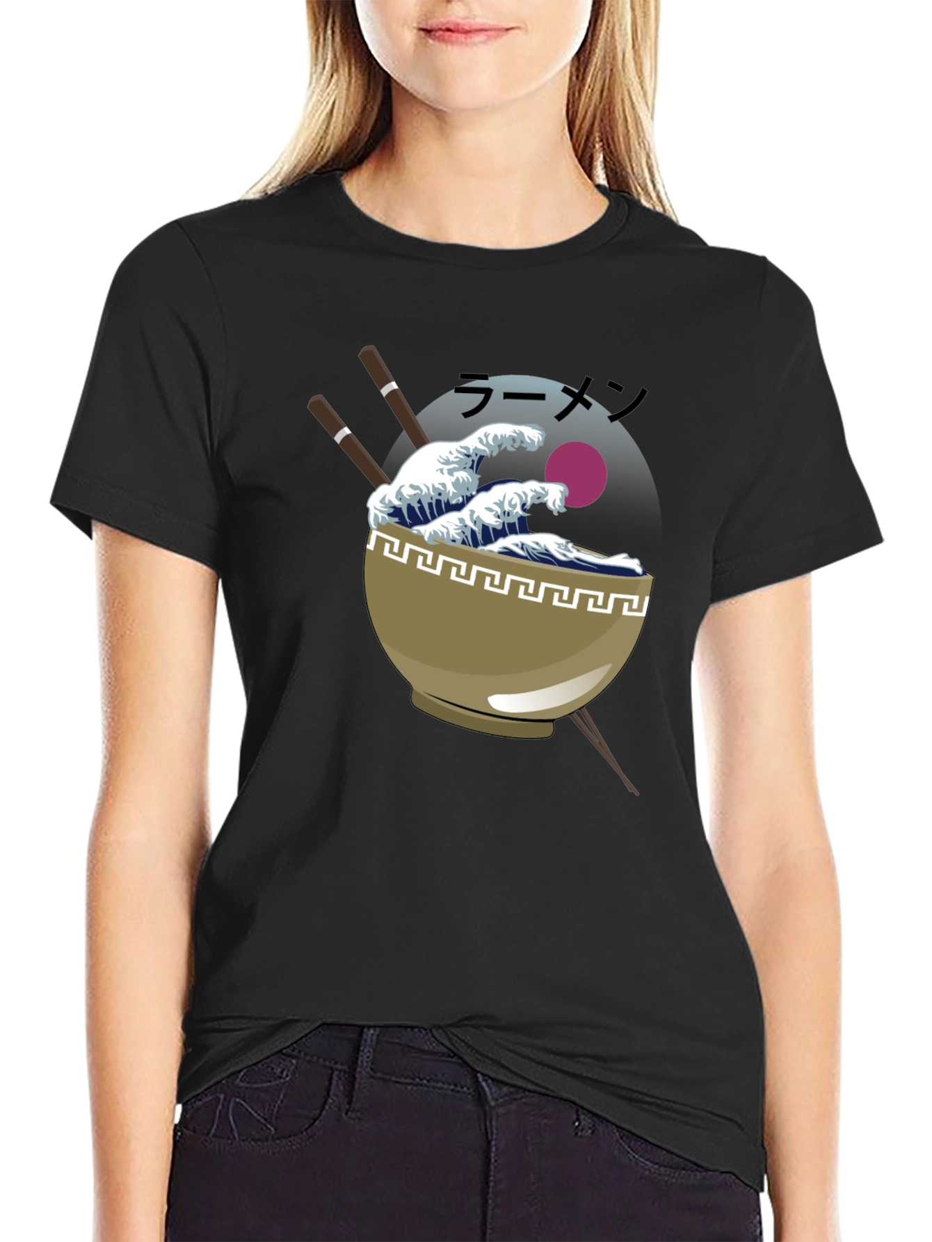 Ramen Wave Graphic Tee - Trendy Casual Style