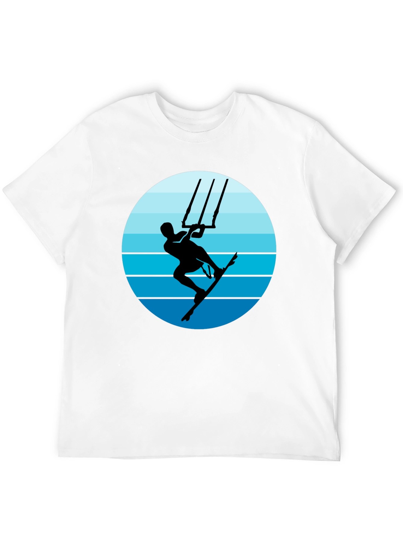 Kitesurfing Graphic T-Shirt - Black Cotton Tee